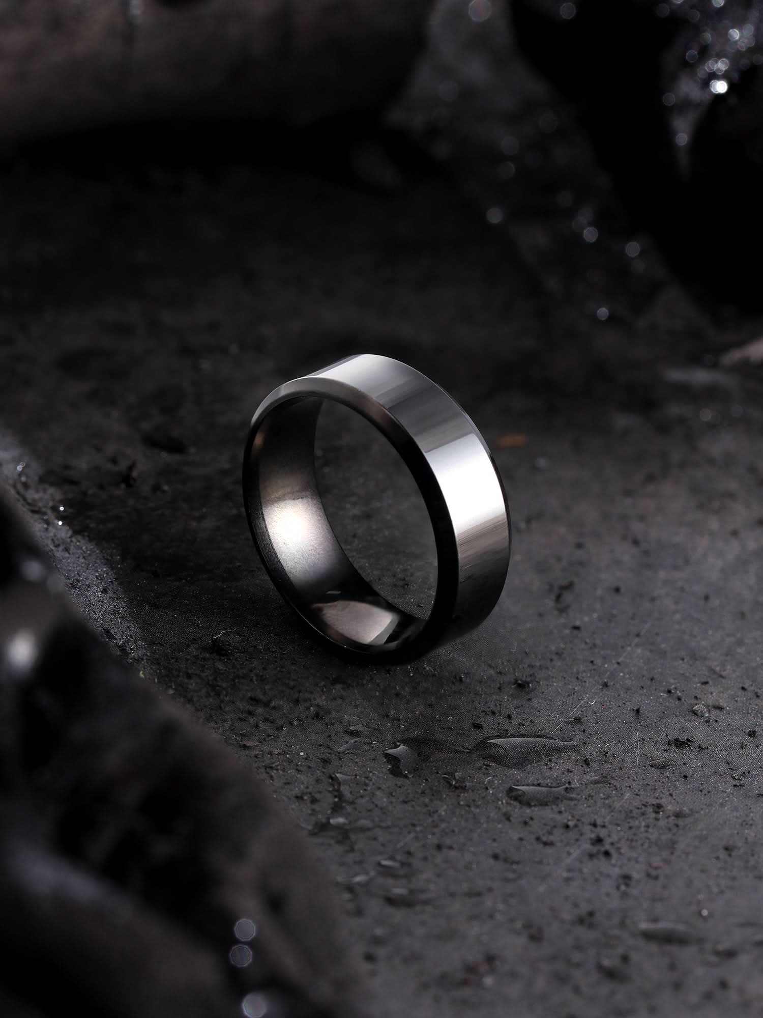 Rectangle Signet Ring (Black)