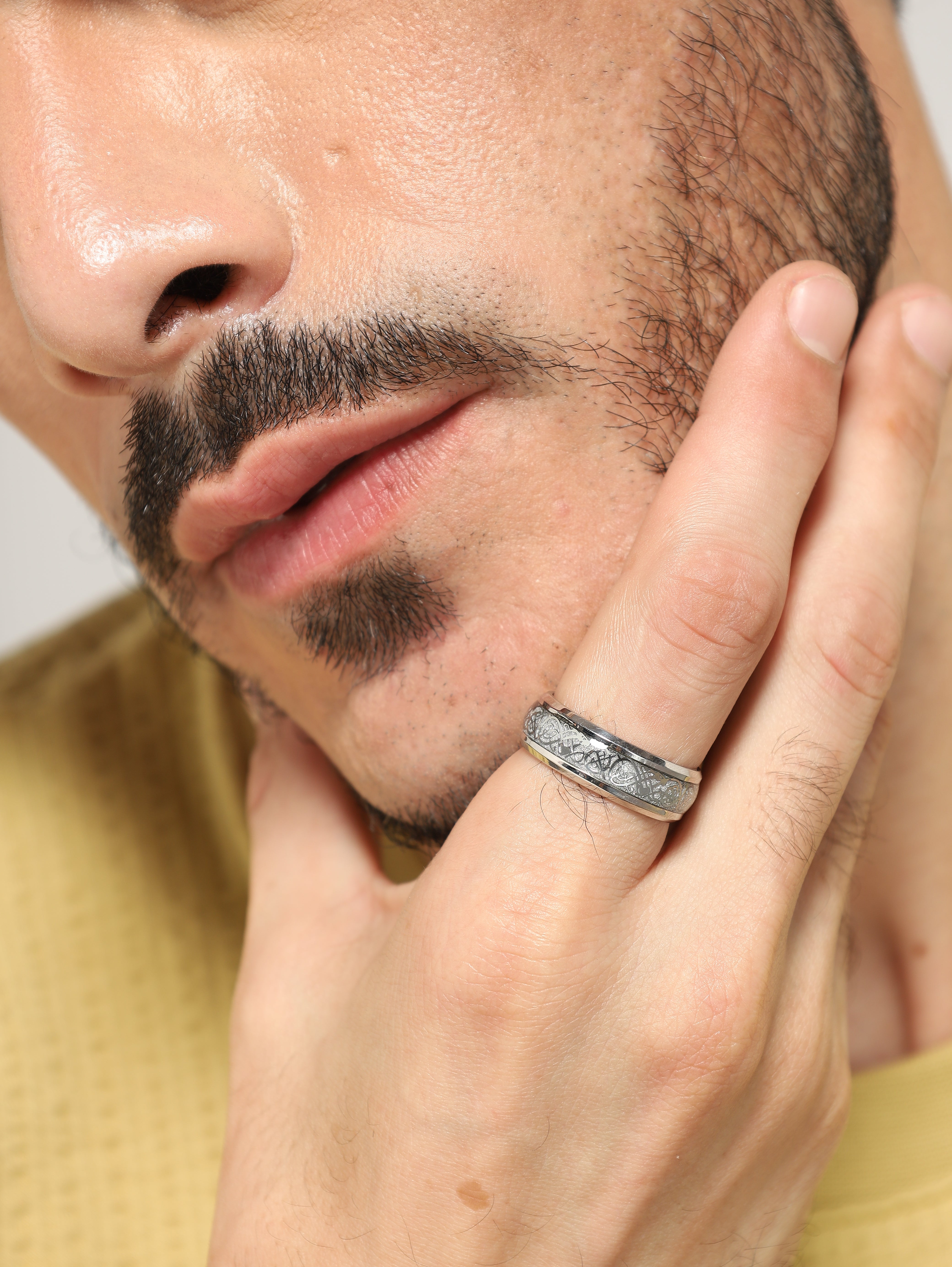 Dragon Inlay Anillo Ring
