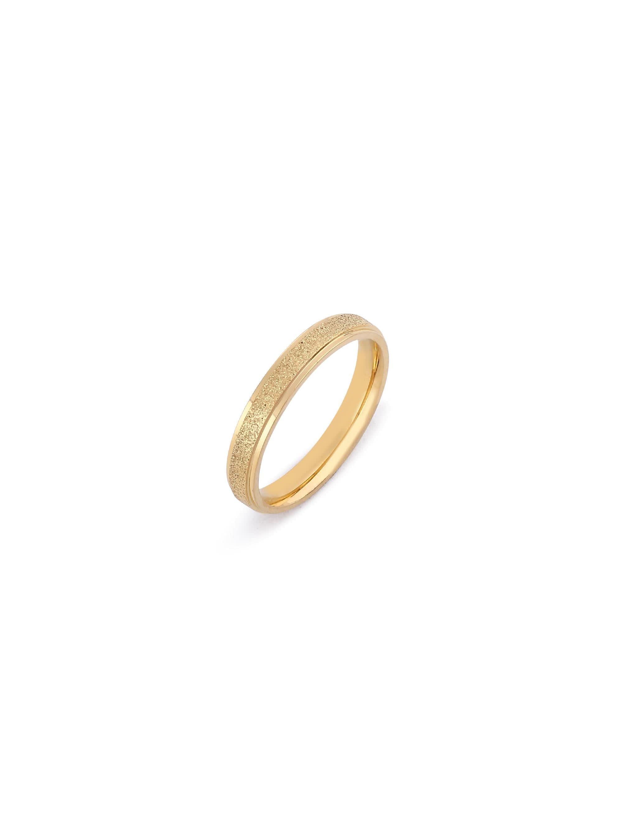 Glitty Trose Embossed Ring in gold on white background — men's gold ring