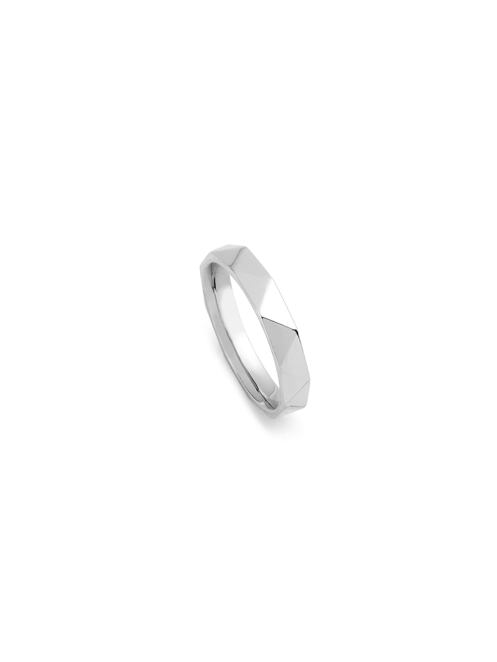Cross Versatile Ring in silver on white background — men's silver ring