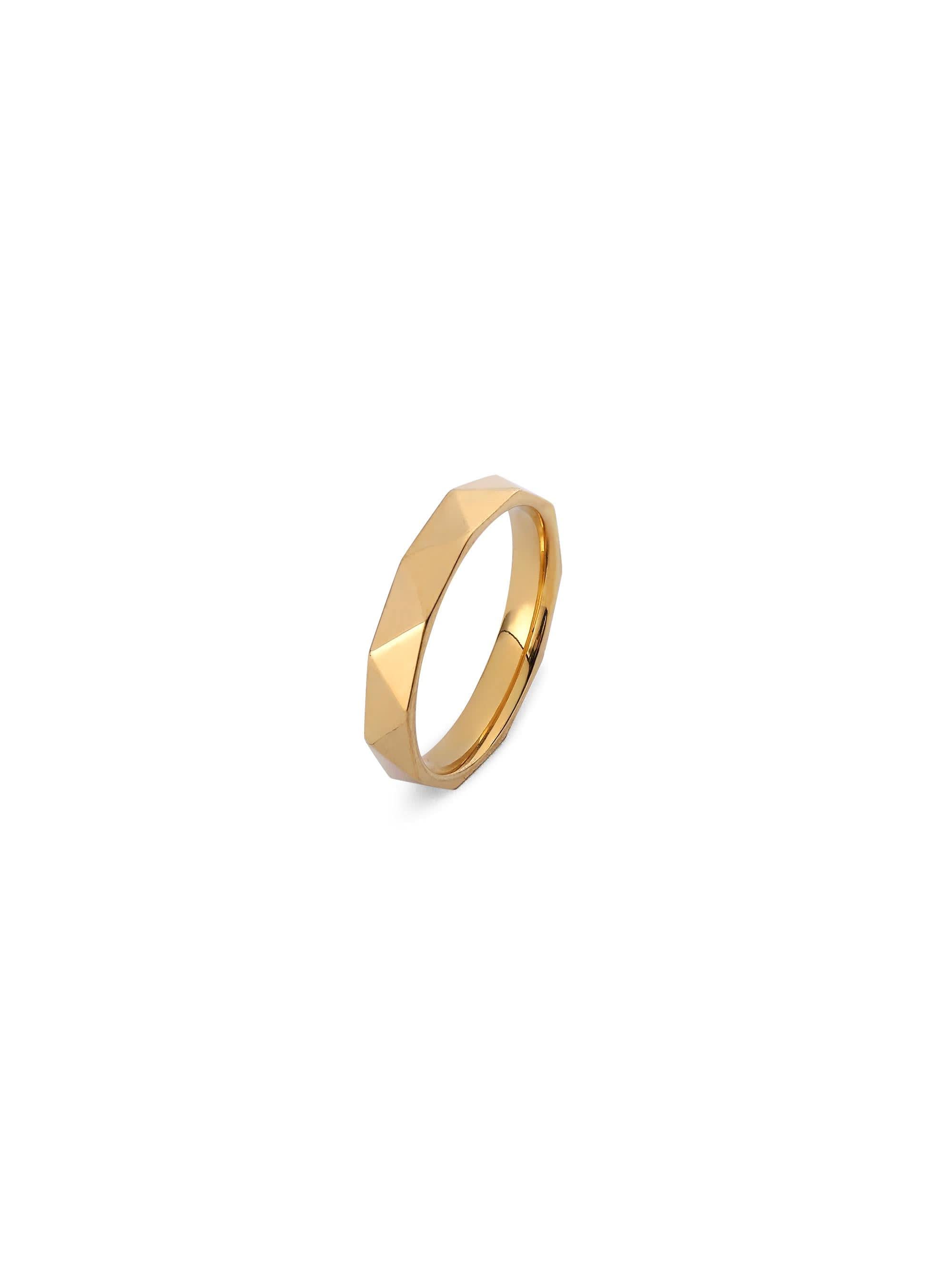 Cross Versatile Ring in gold on white background — men's gold ring