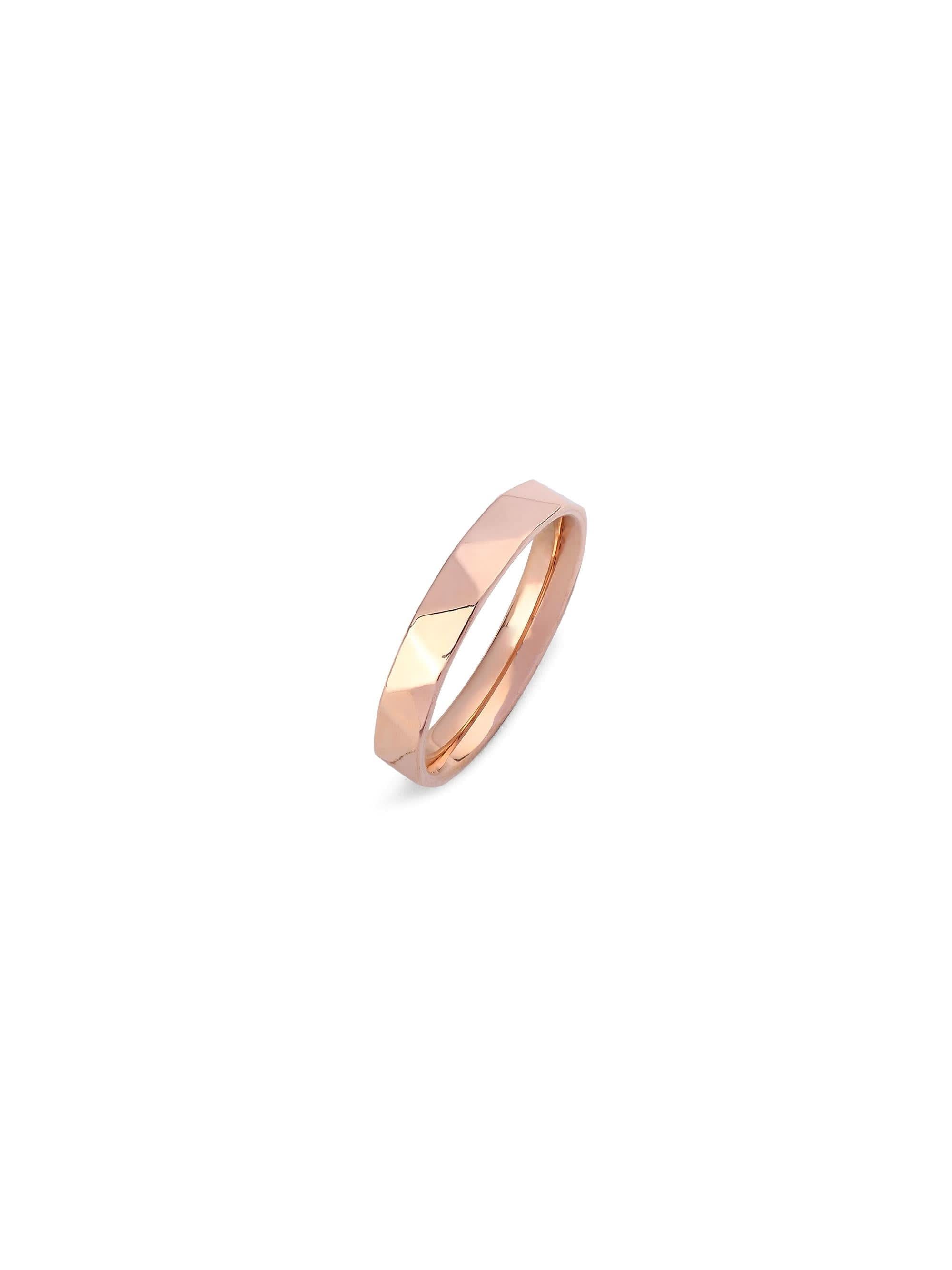 Cross Versatile Ring in rose gold on white background — men's rose gold ring