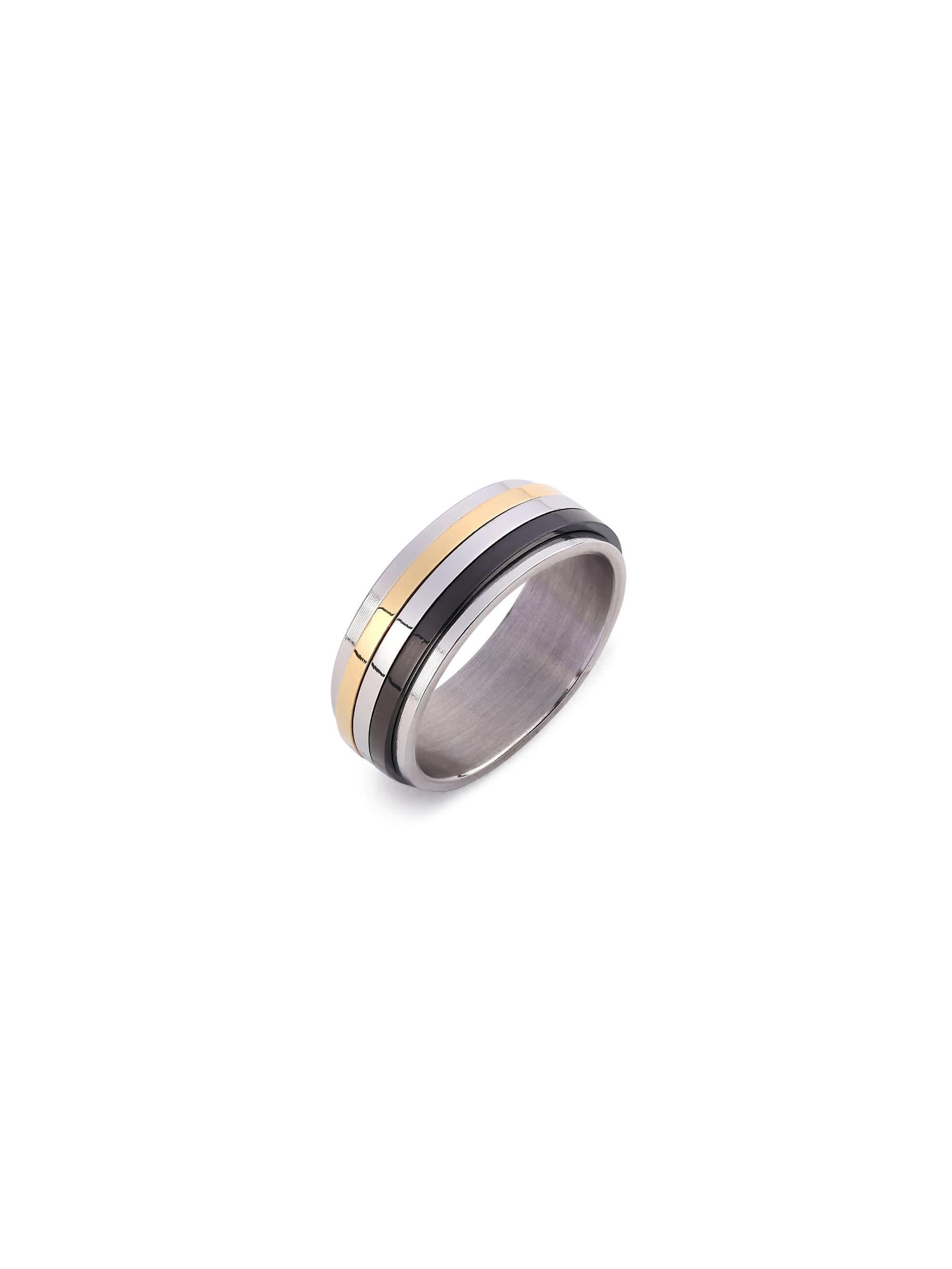 Regal Crest Signet Ring in gold on white background — men's gold ring