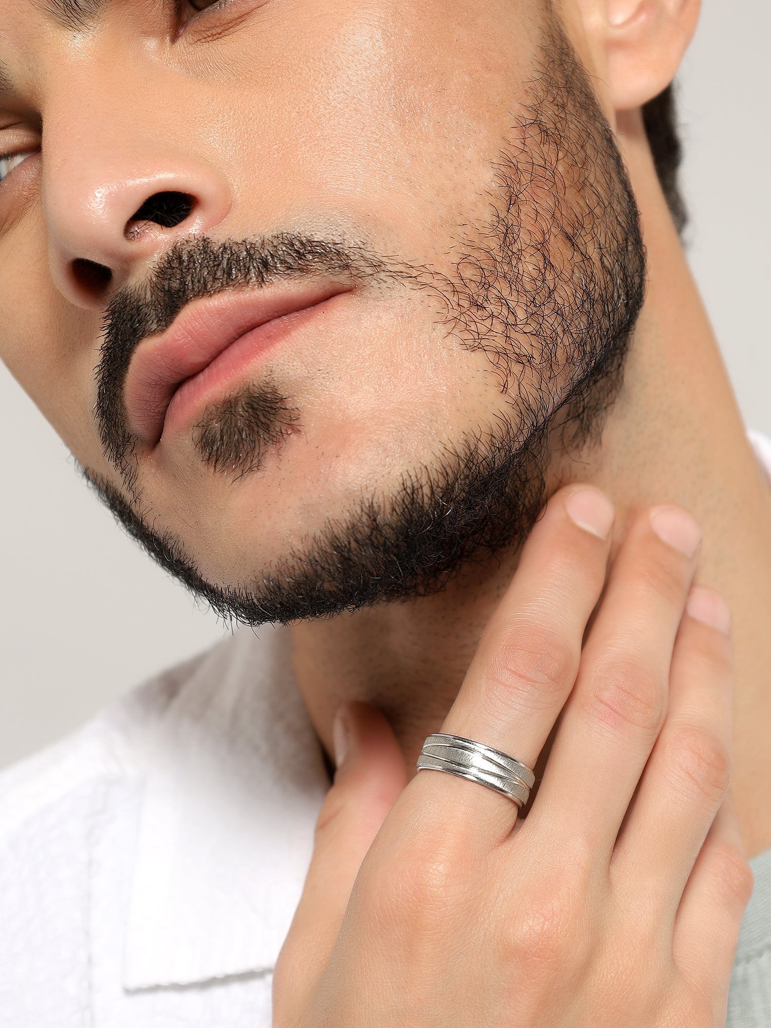 Crossover Line Ring (Silver)