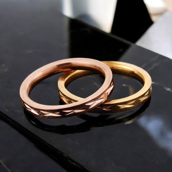 Willow Leaf Wedding Band Ring