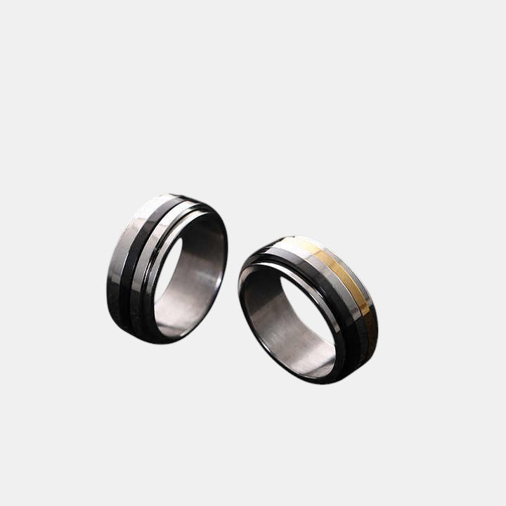 Gothic Punk 3 Colors Mixed Rotating Ring