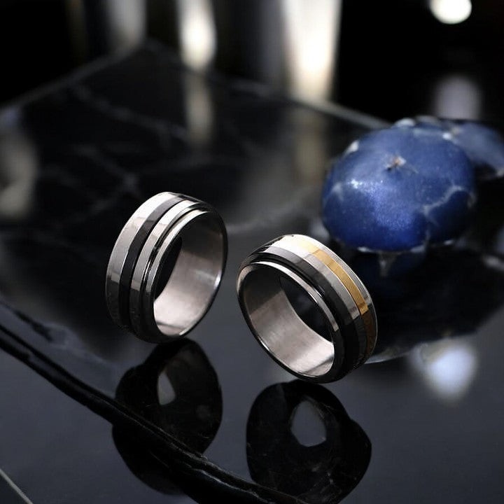 Gothic Punk 3 Colors Mixed Rotating Ring