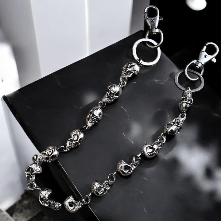 Gothic Pocket Skull Waist Key Chain