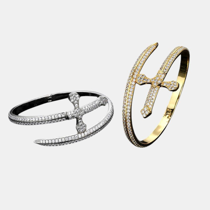 Zirconia Cuff Bangles Bracelet