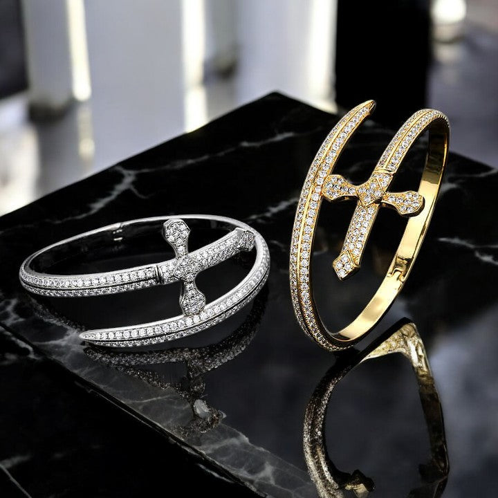 Zirconia Cuff Bangles Bracelet