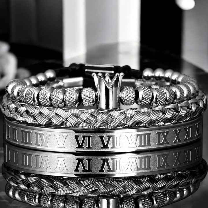 Crown Charm Bracelet Men