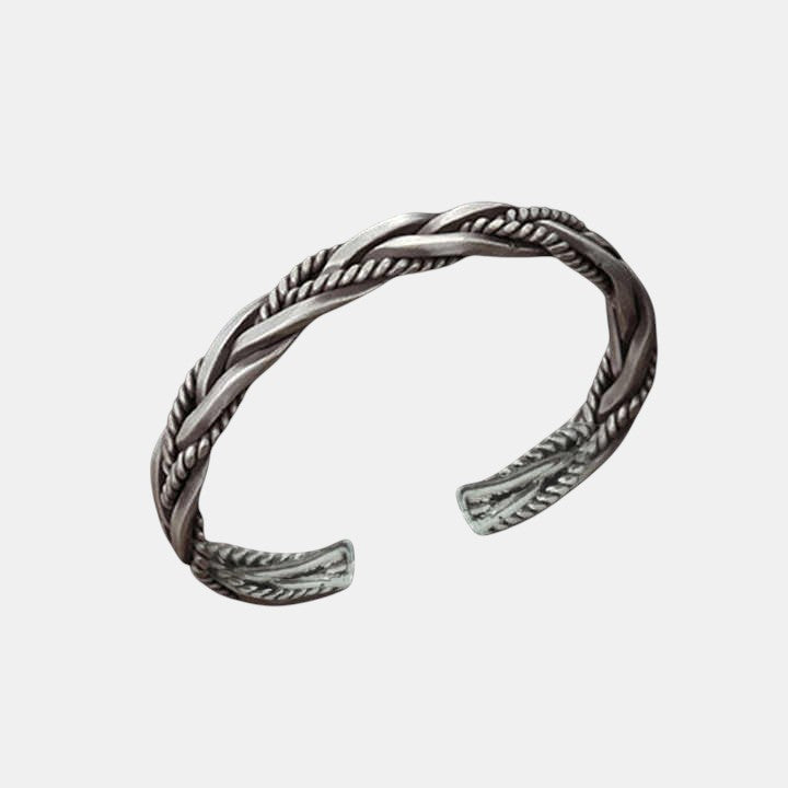 Retro Adjustable Silver Plated Bracelet