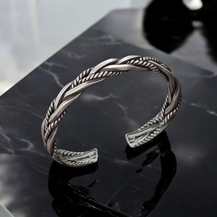 Retro Adjustable Silver Plated Bracelet