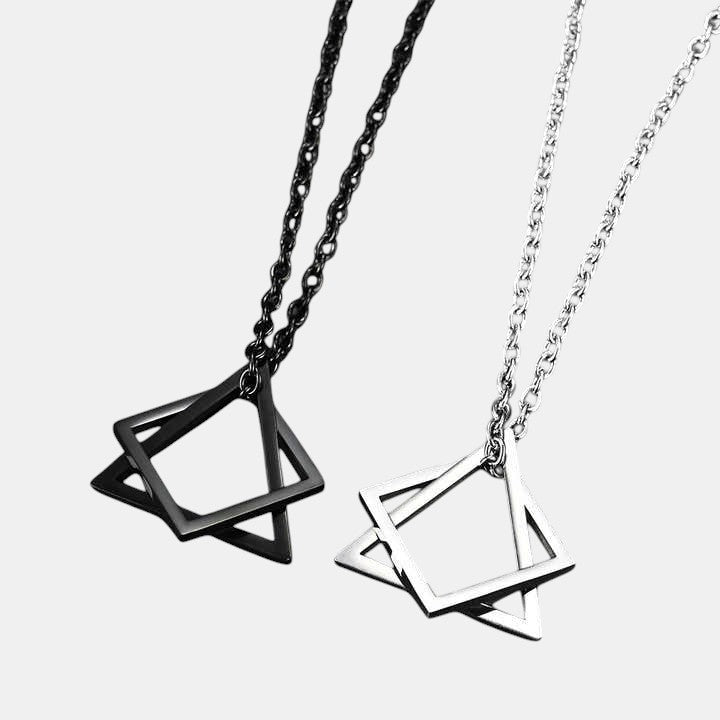 Minimalist Geometric Square Hip-Hop Pendant
