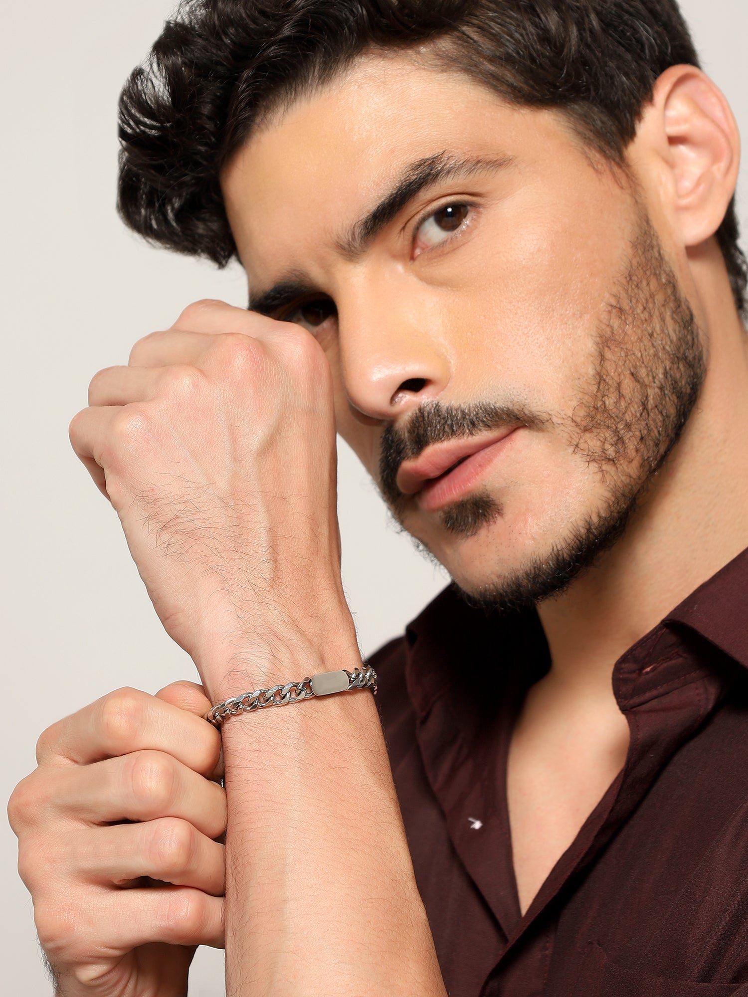 Hip Hop Jewelry Cuban Bracelet (Silver)