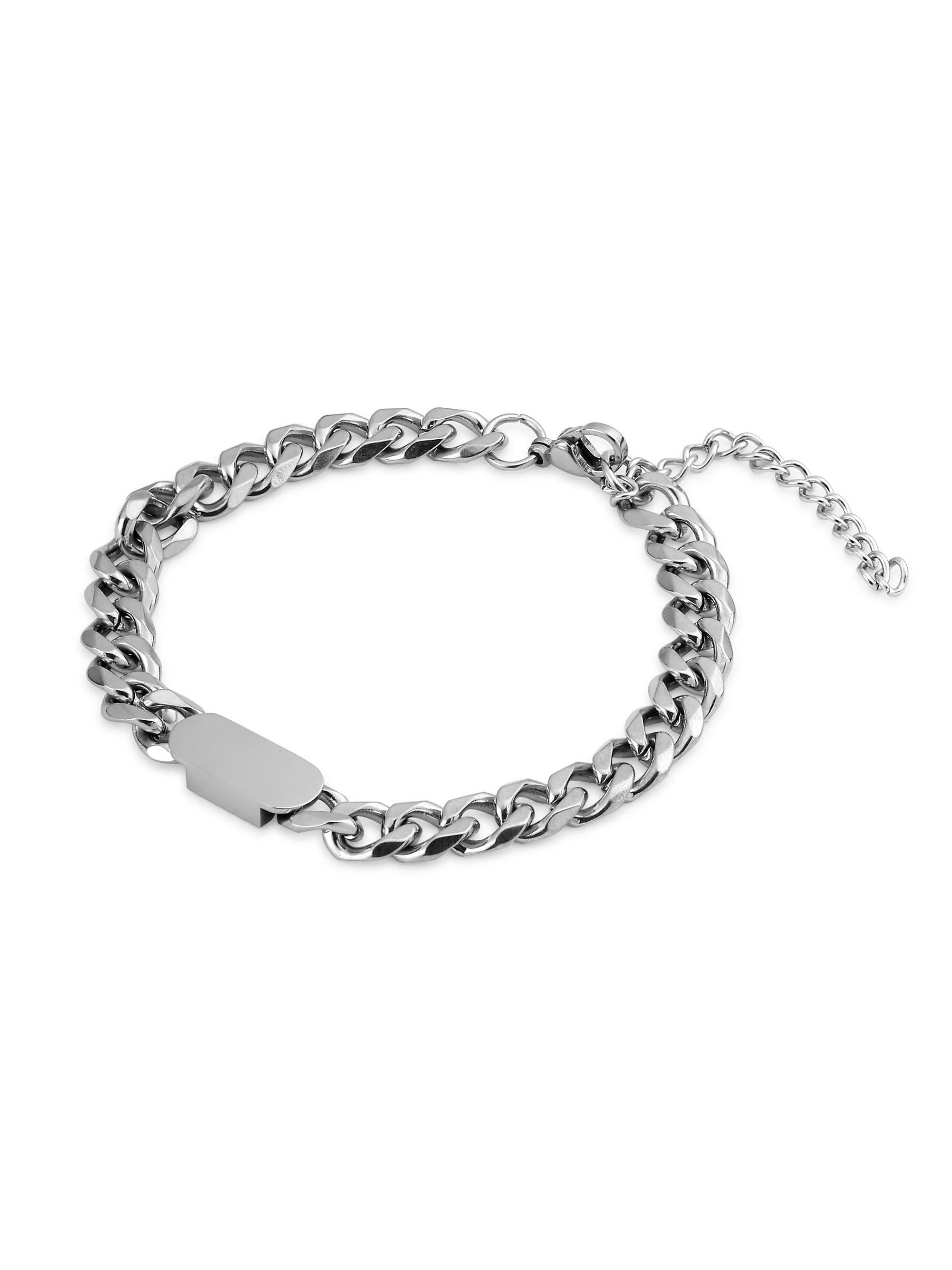 Hip Hop Jewelry Cuban Bracelet (Silver)