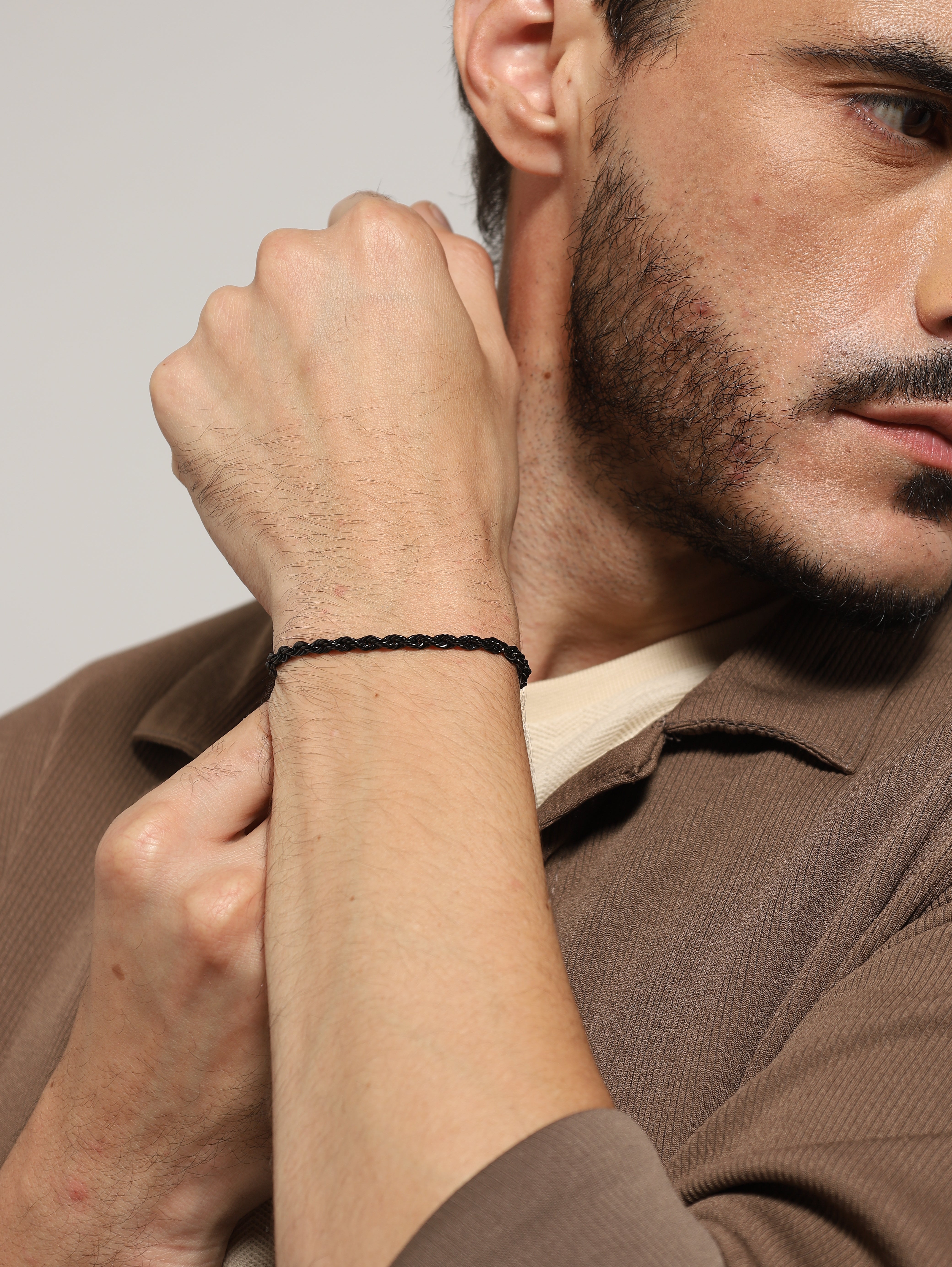 Twist Rope Bracelet (Black)