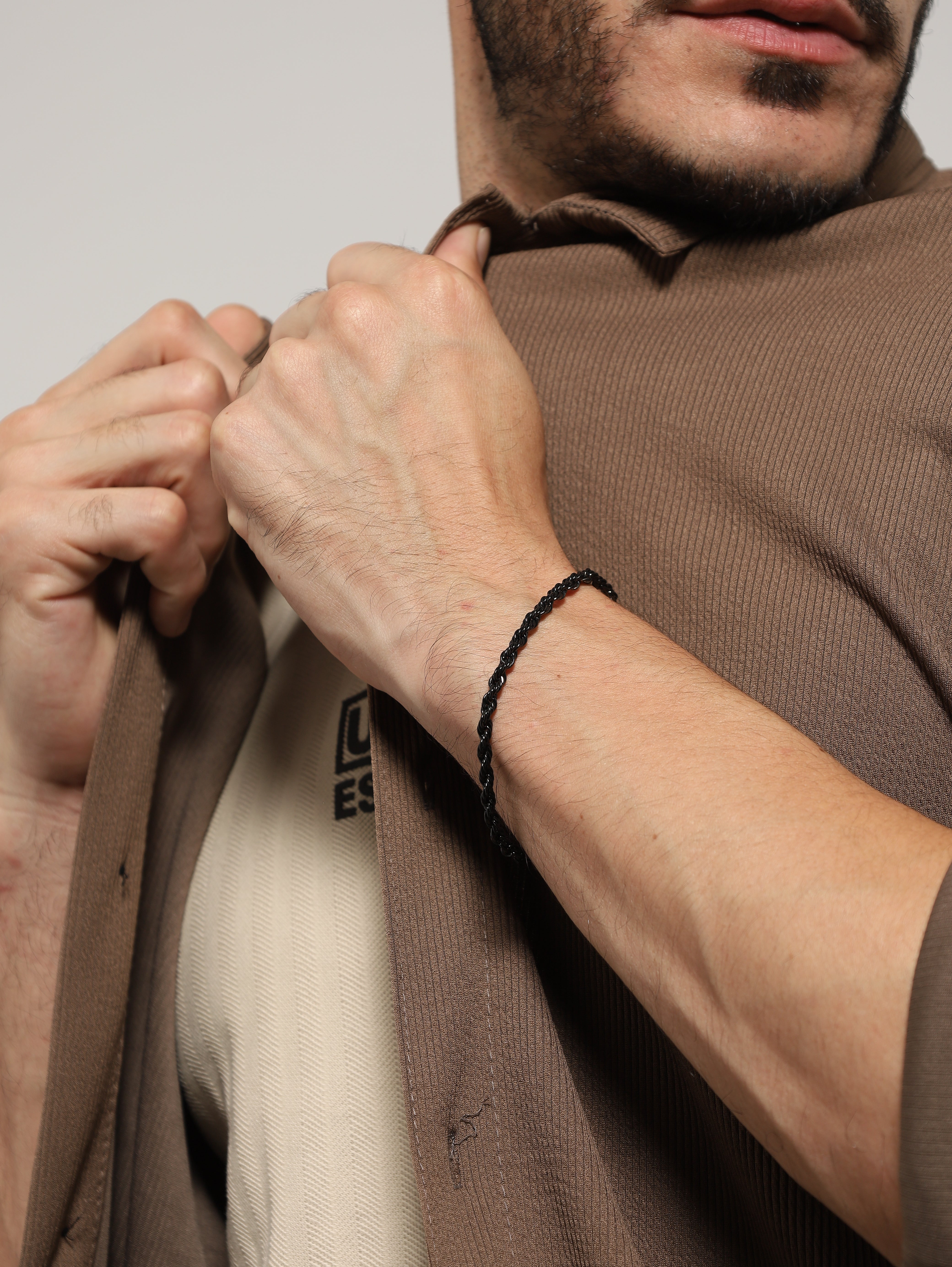 Twist Rope Bracelet (Black)