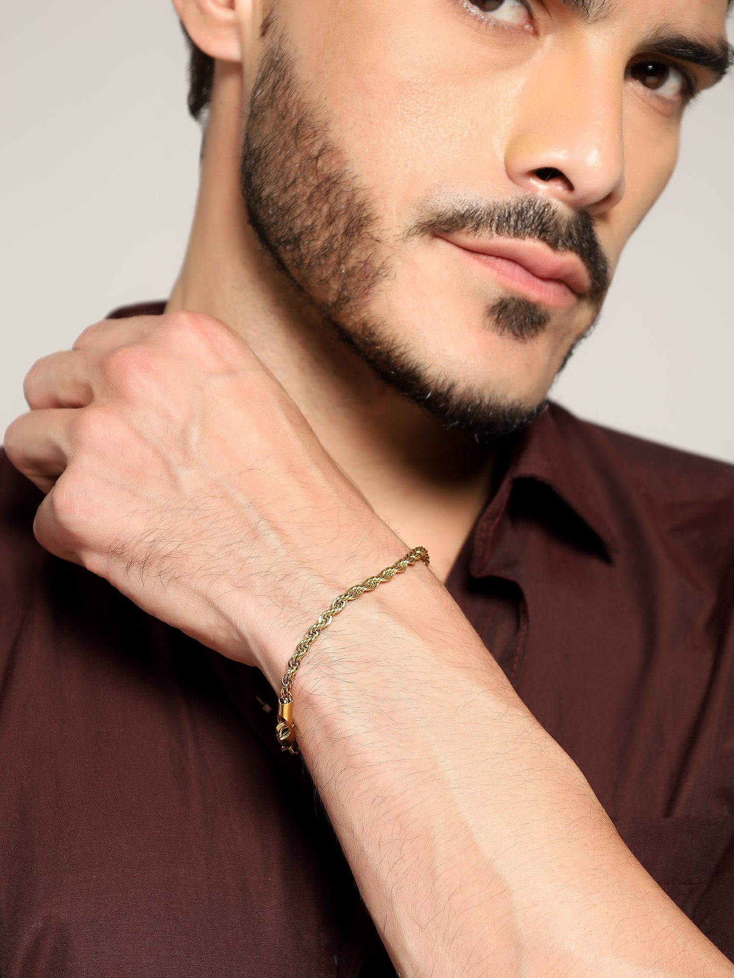 Twist Rope Bracelet (Gold)