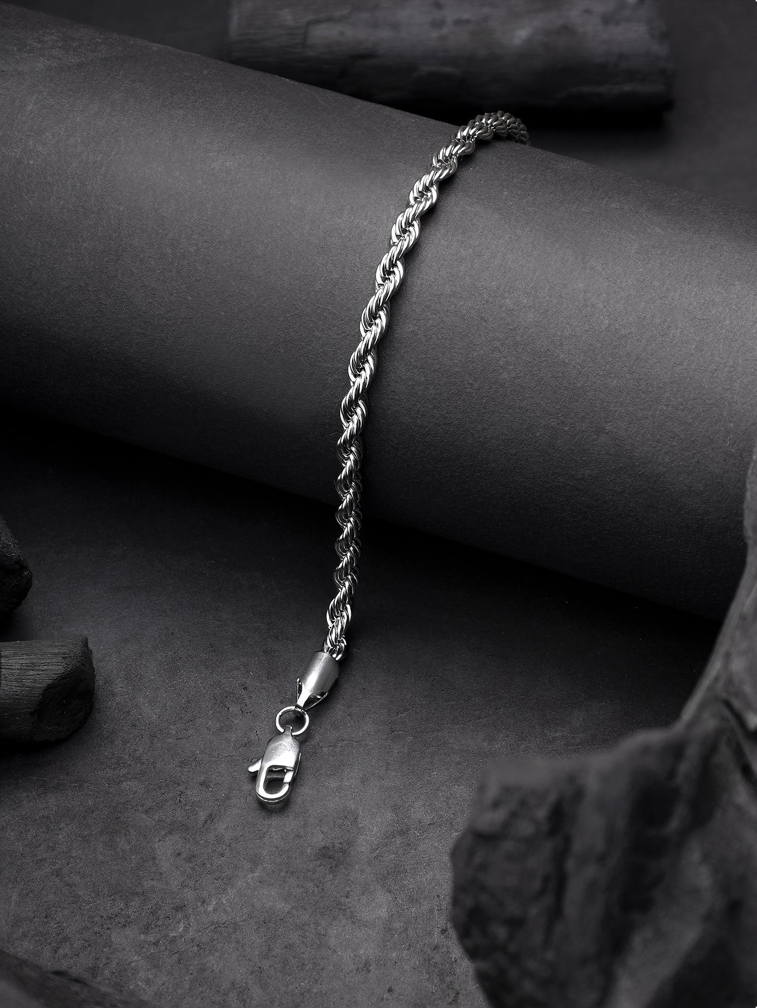 Twist Rope Bracelet (Silver)
