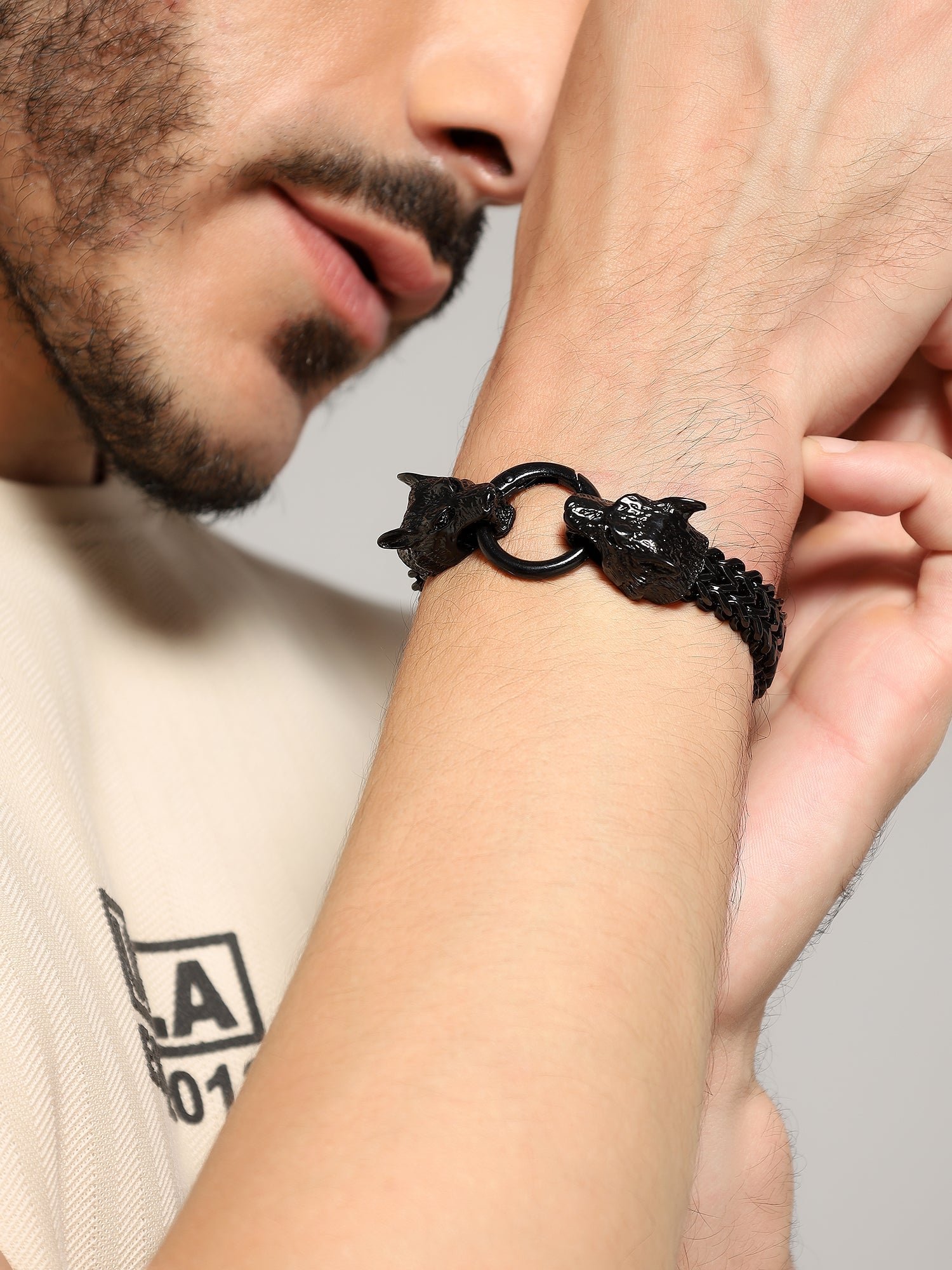 Viking Wolf Head Bracelet