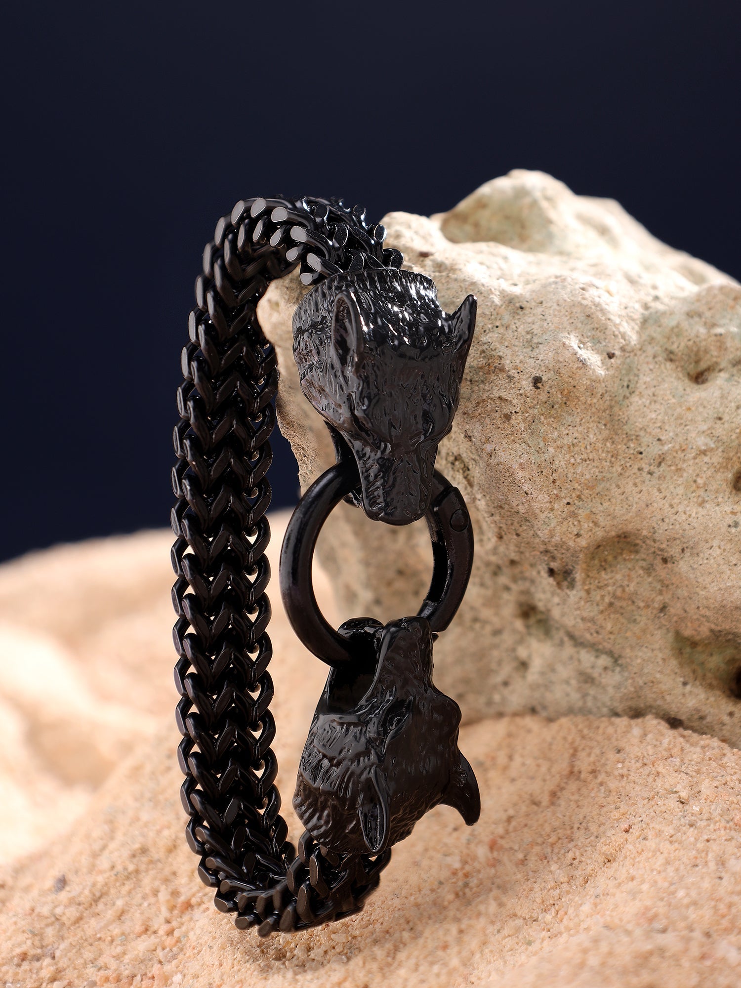 Viking Wolf Head Bracelet