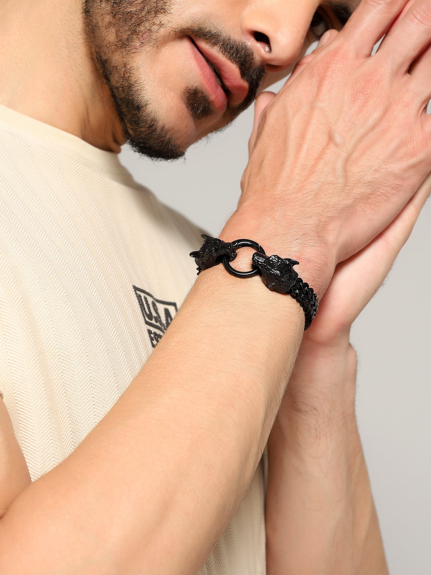 Viking Wolf Head Bracelet