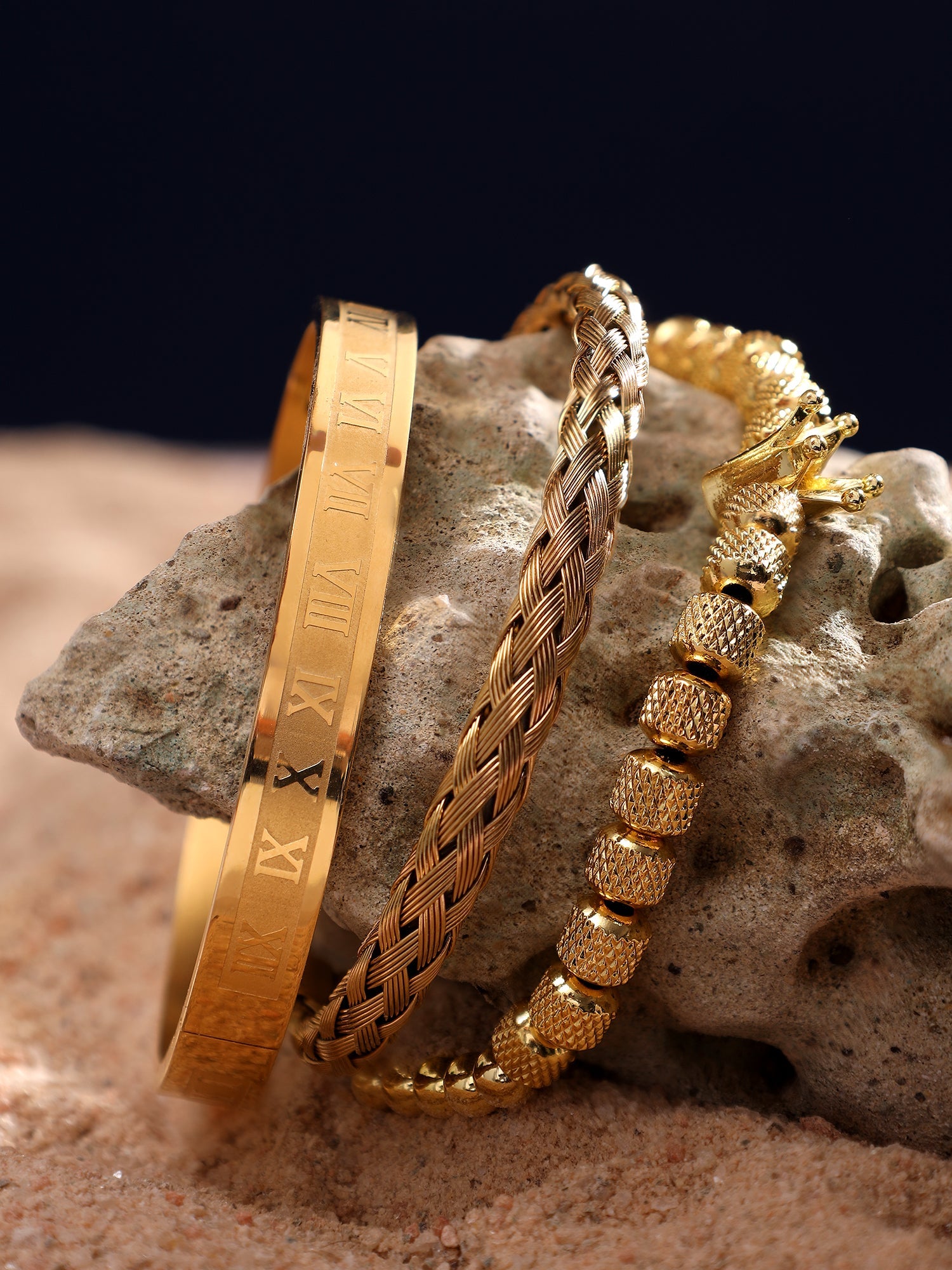 Crown Charm Roman Numerals Bracelet