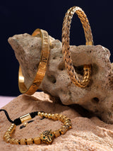 leopard head mesh woven bracelet