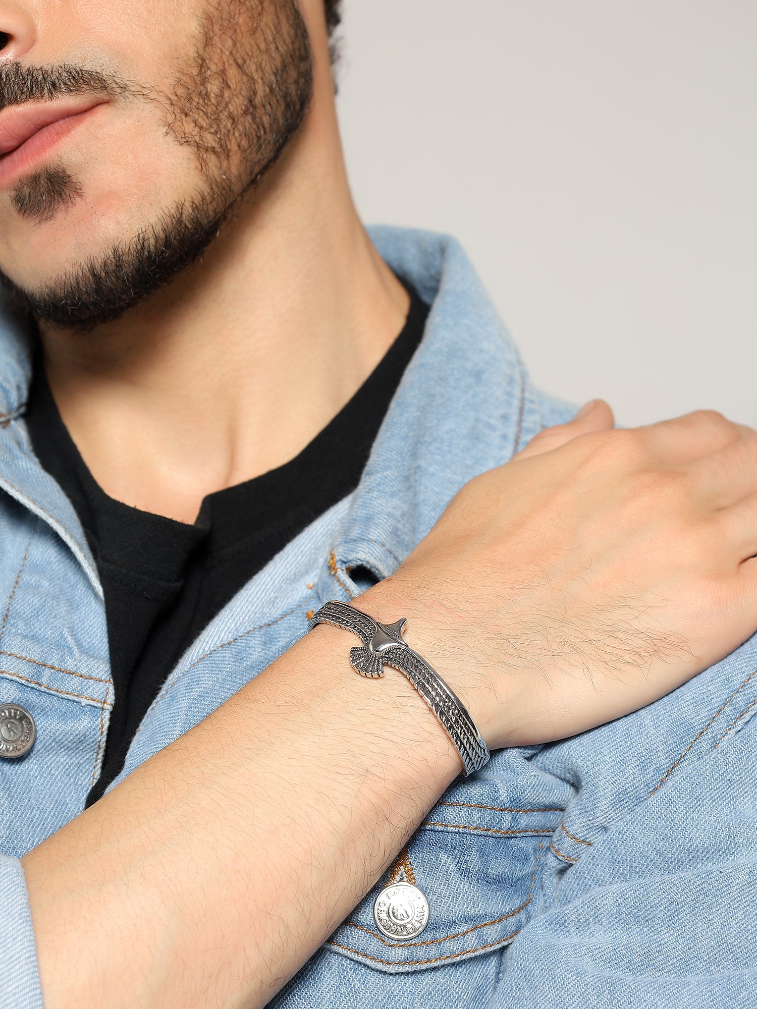 Viking Accessory Eagle Bracelet (Silver)