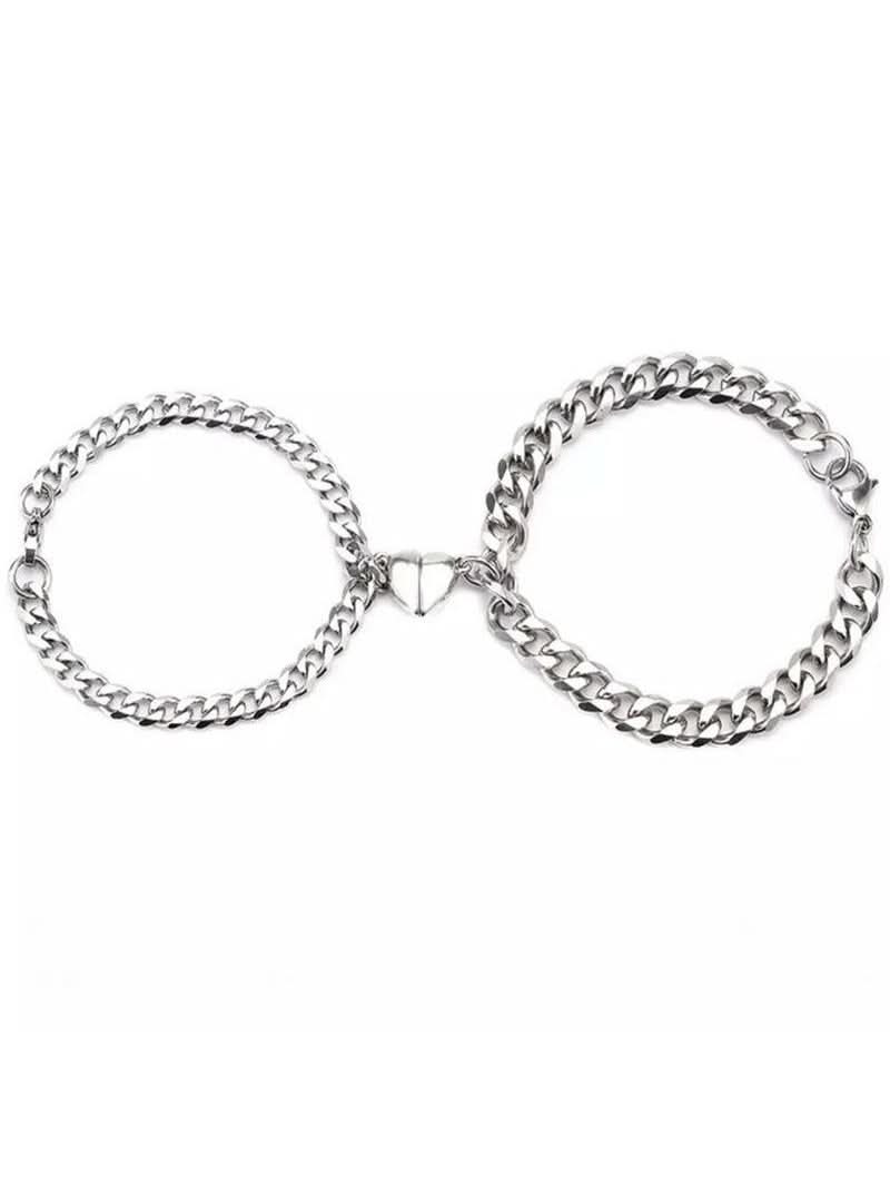 Magnetic Heart Bracelet Set