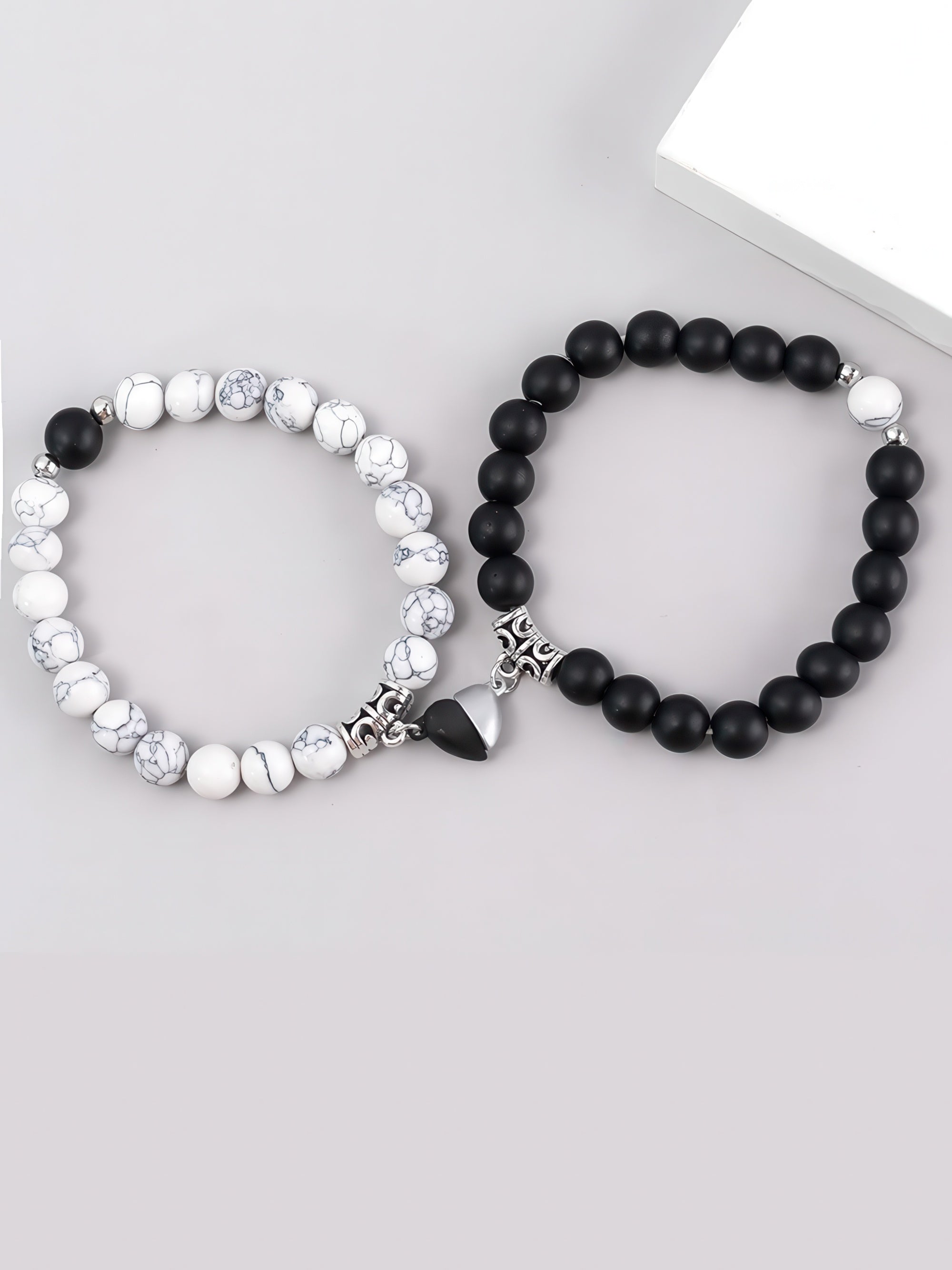 Natural Beads Magnetic Bracelet Set