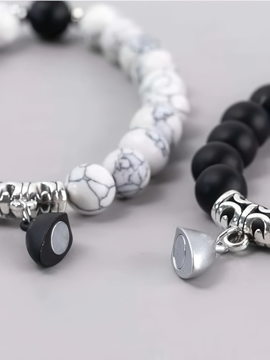 Natural Beads Magnetic Bracelet Set
