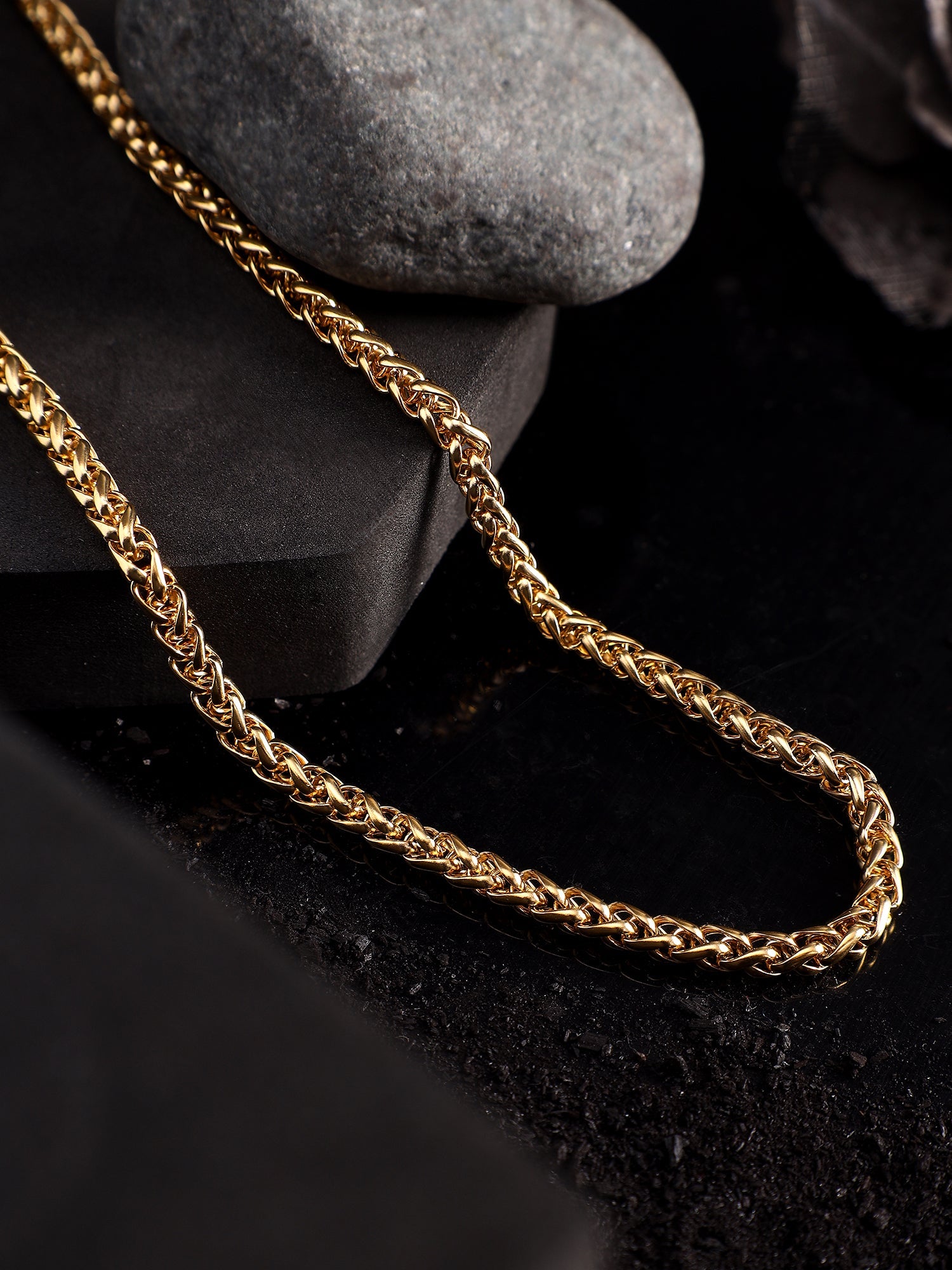 Chunky Flower Wheat Chain (Gold)