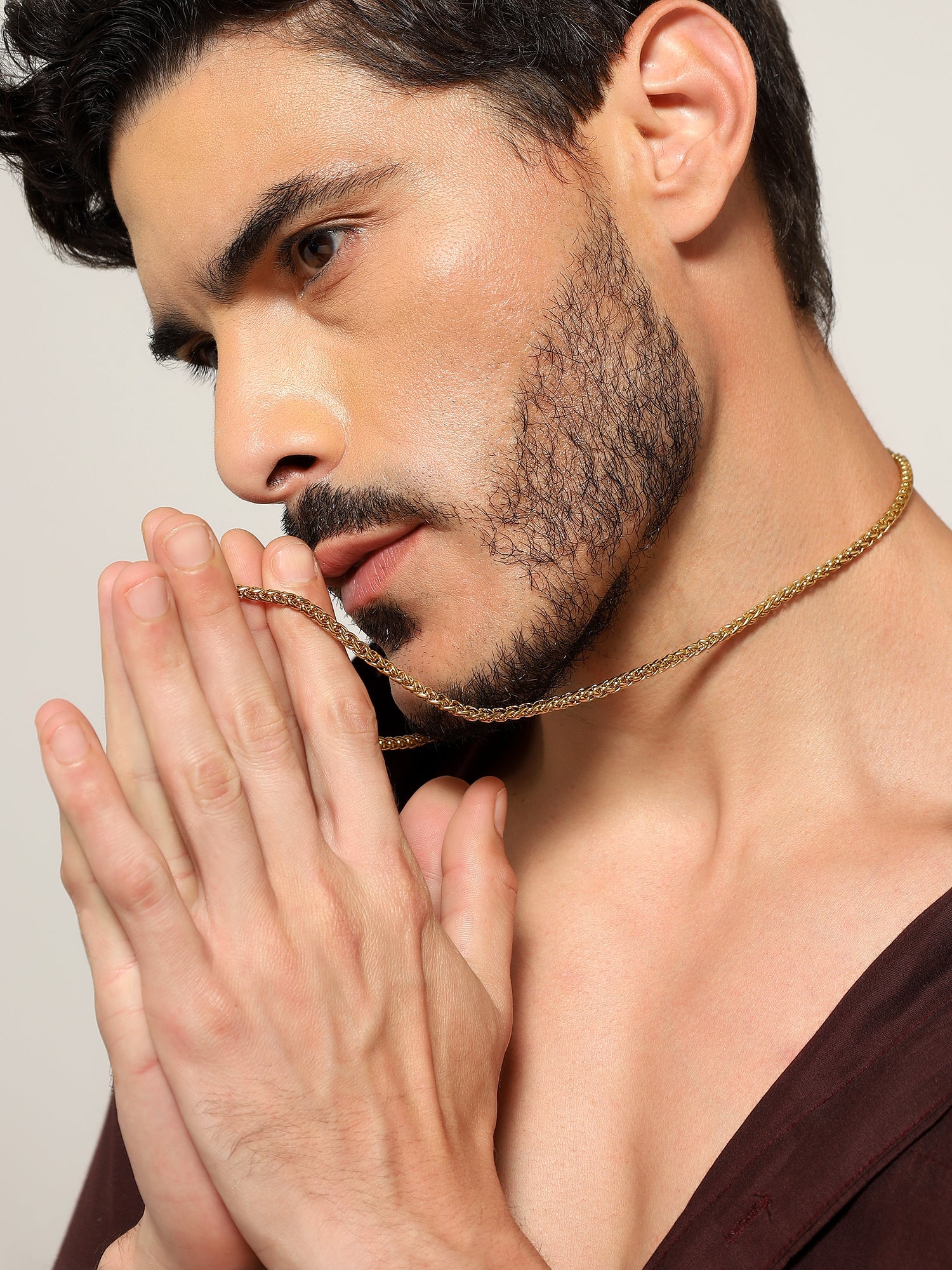 Chunky Flower Wheat Chain (Gold)