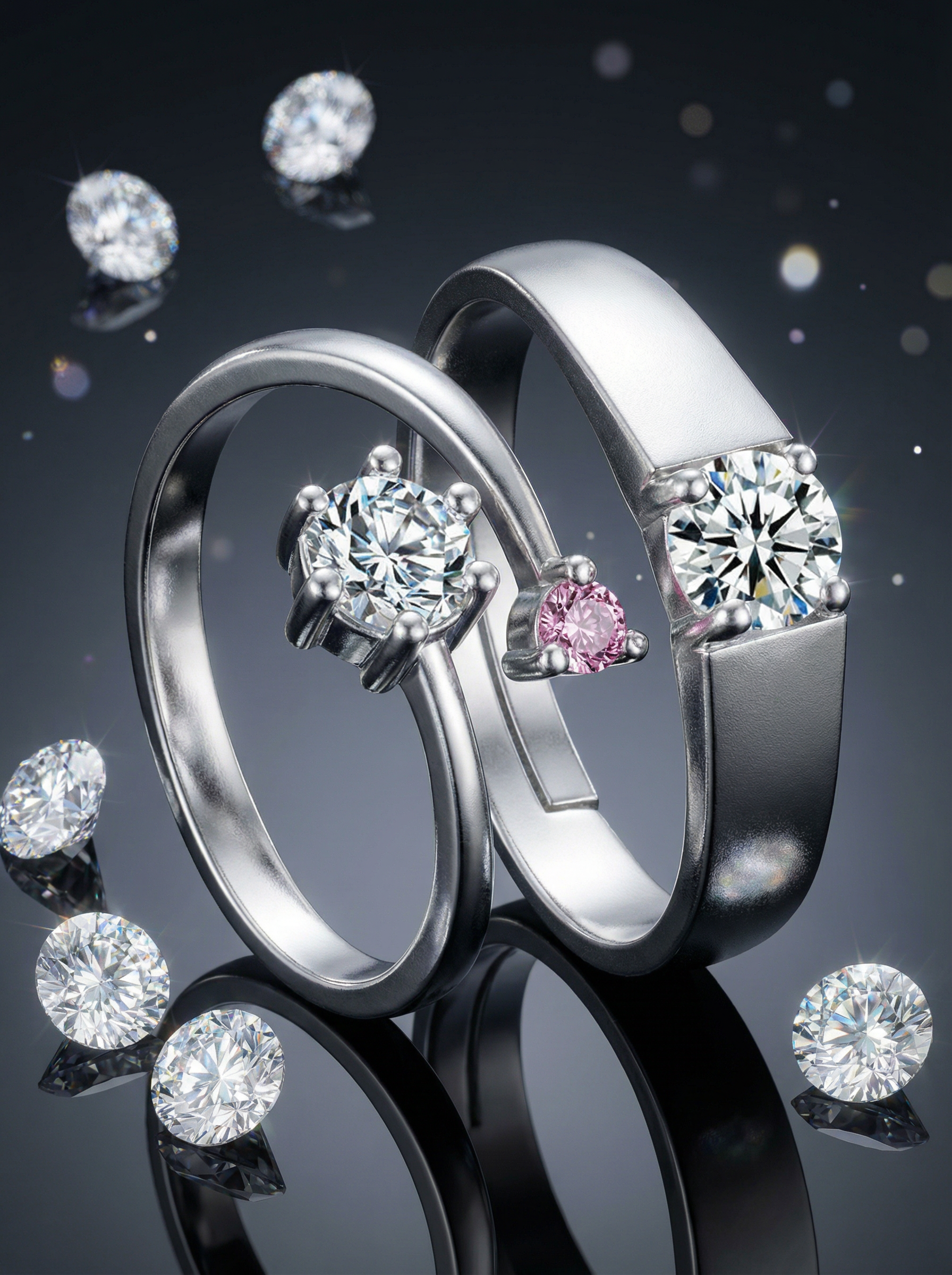 Korean Style Couple Ring Set