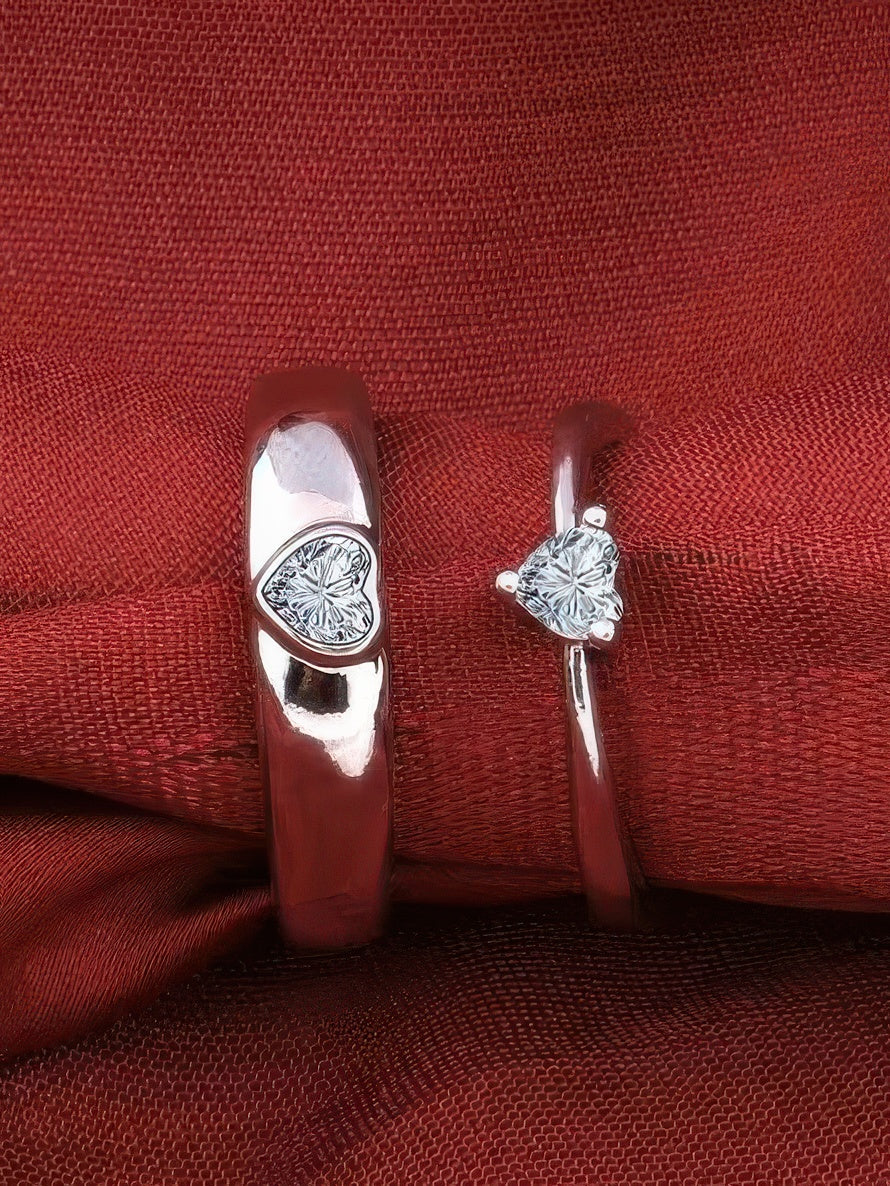 Heart Couple Ring Set