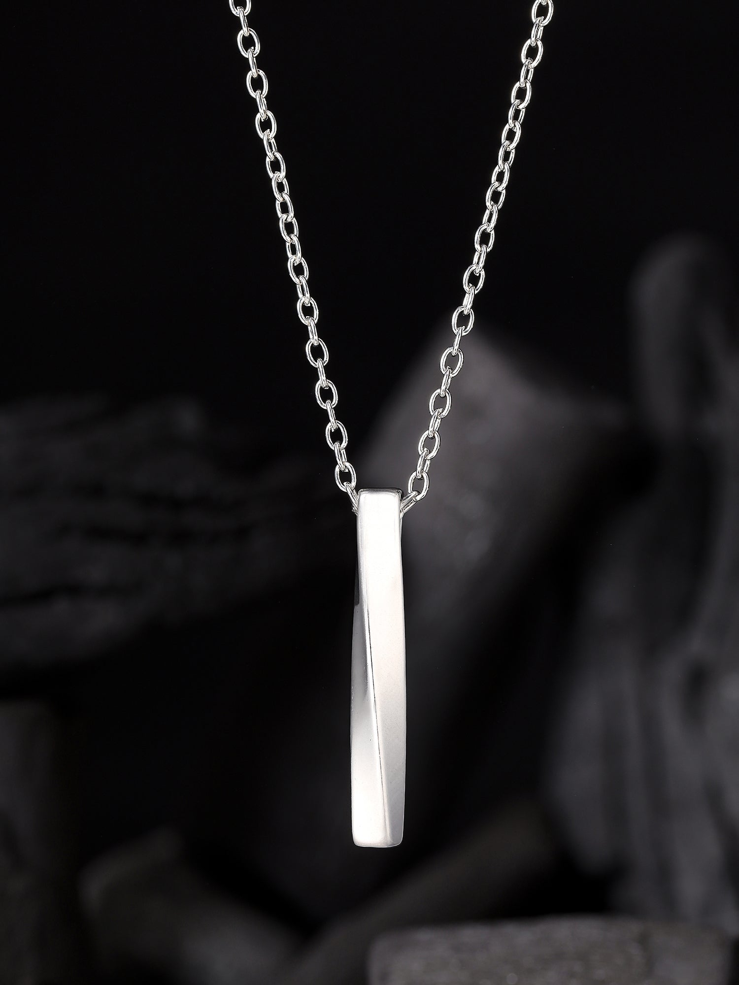 Twisted Long Vertical Bar Pendant