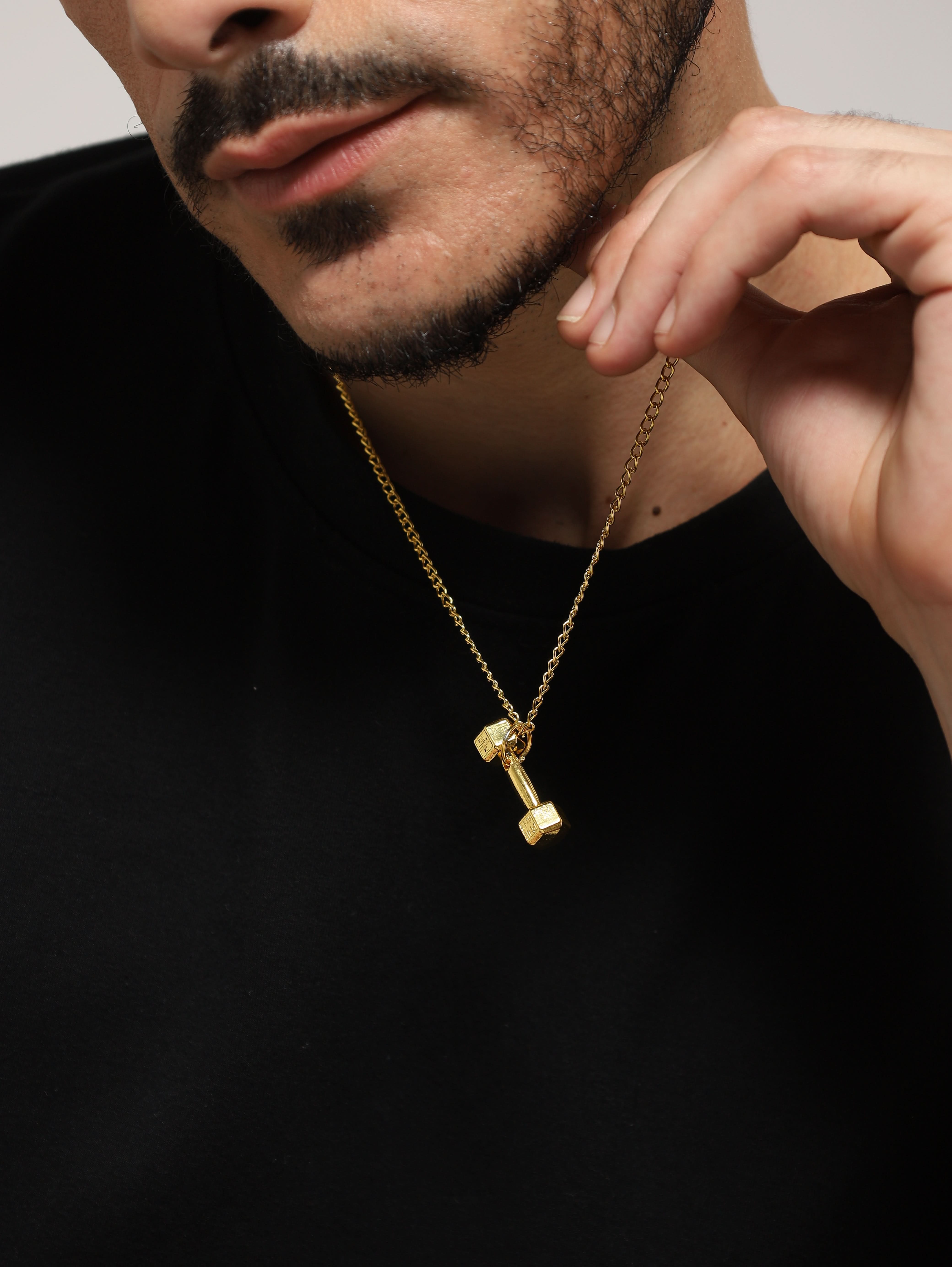 Dumbell Pendant (Gold)