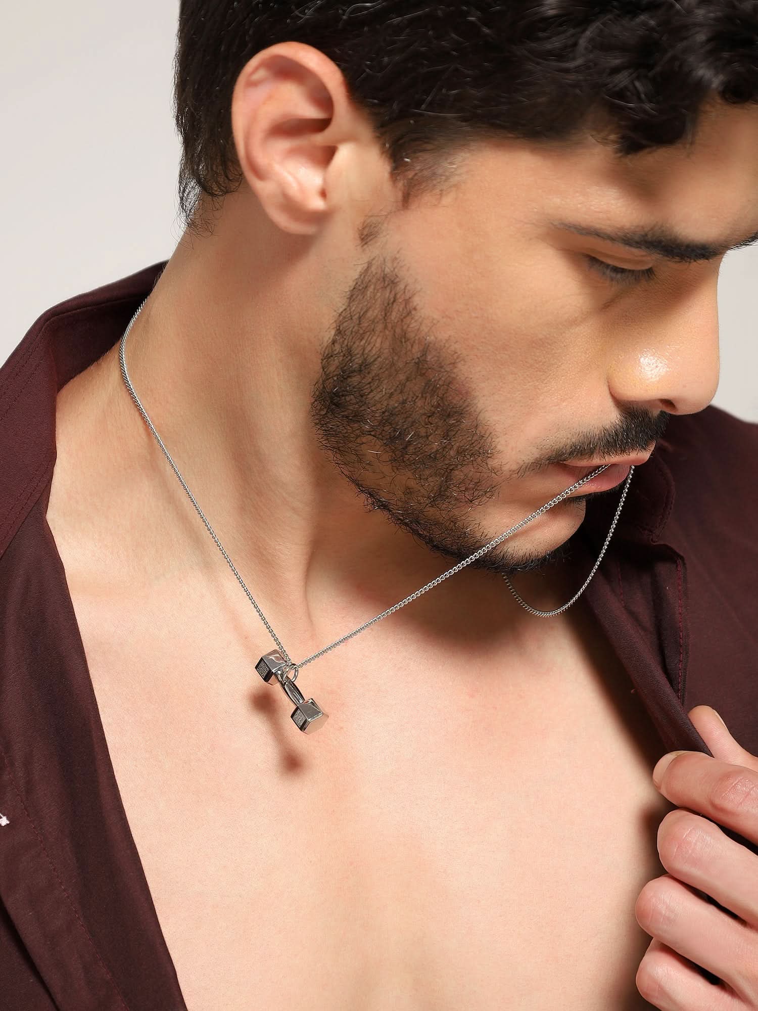 Dumbell Pendant (Silver)