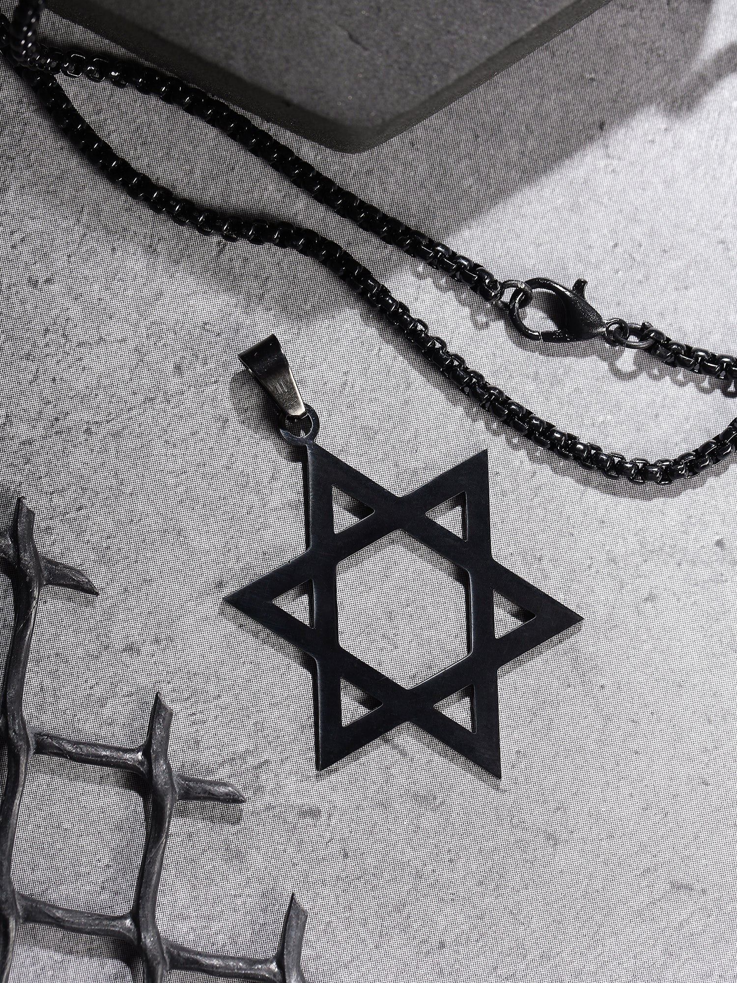 Six Pointed Star Pendant (Black)