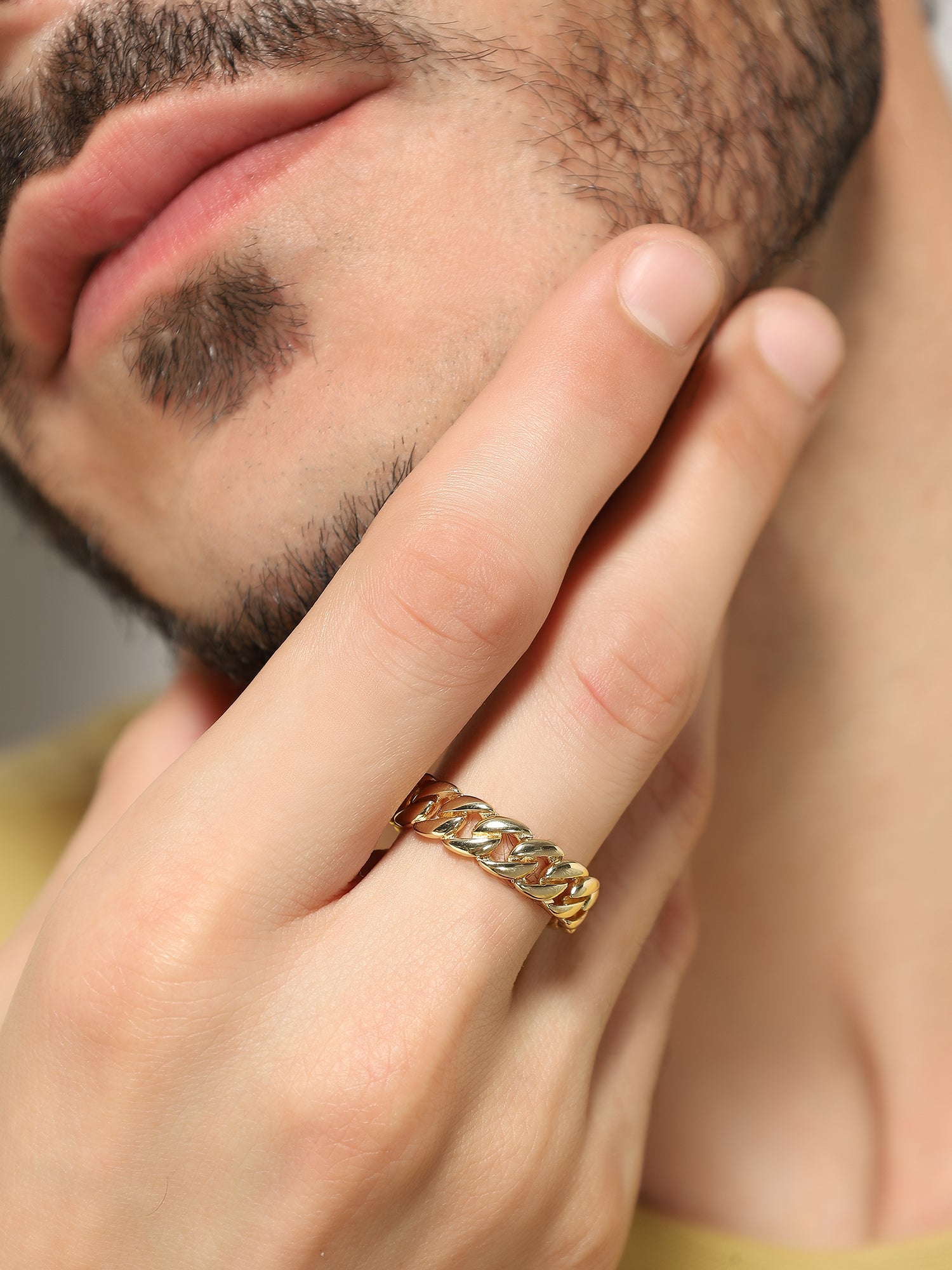 Cuban Link Finger Ring (Gold)