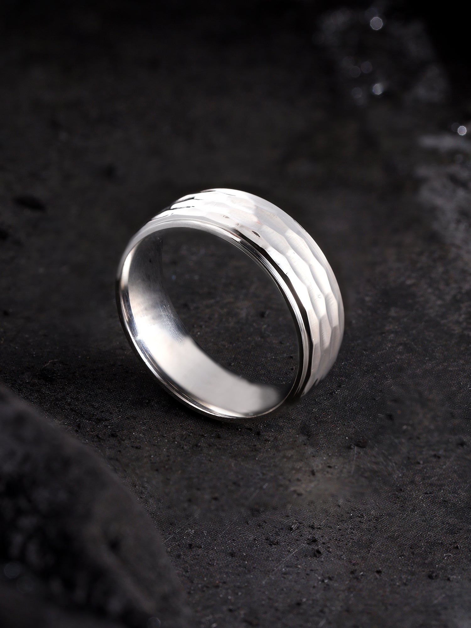 Honeycomb Pattern Ring (Silver)