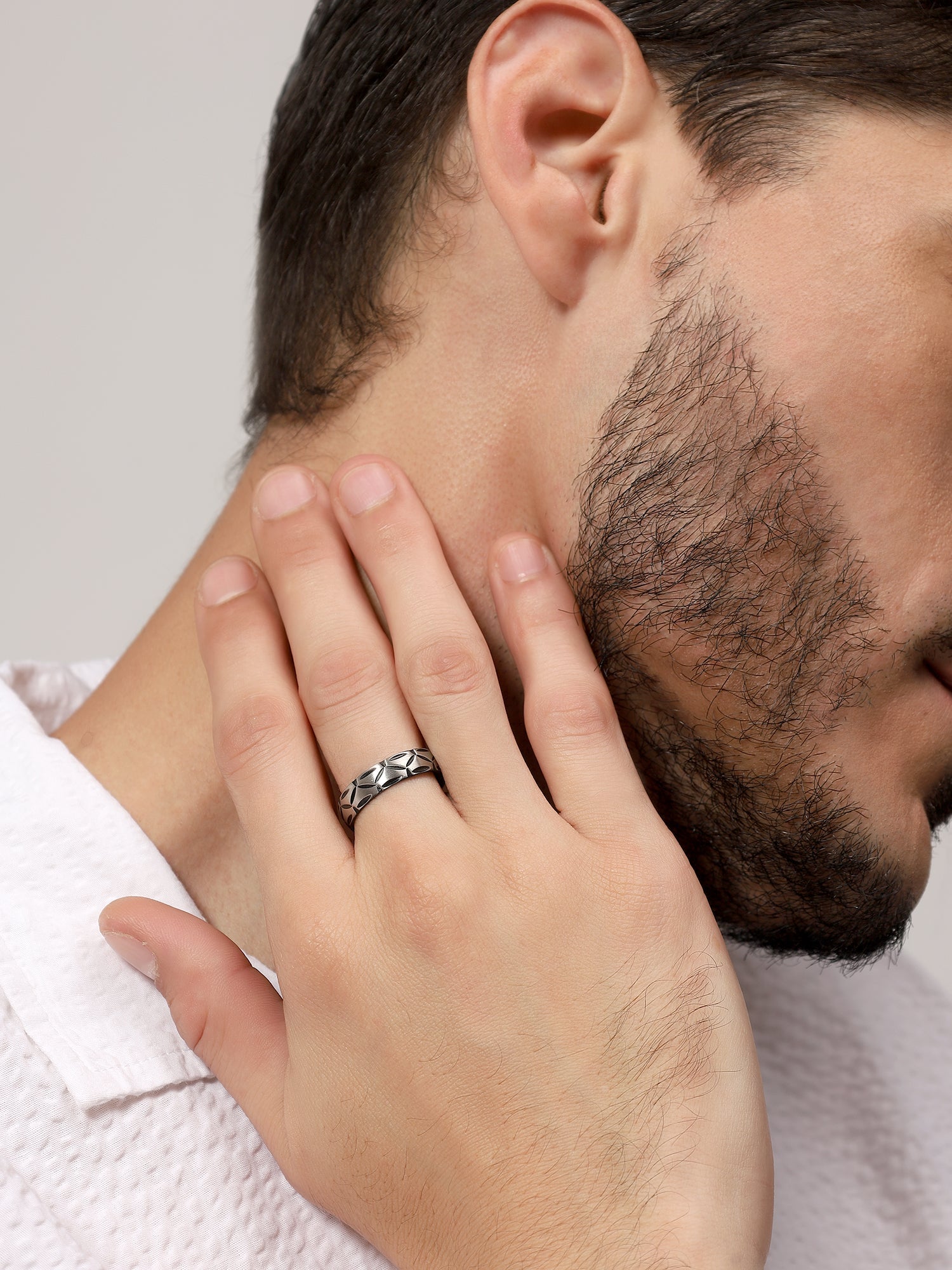 Matte Band Groove Ring