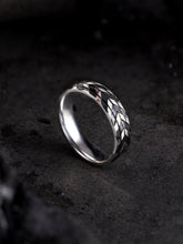 Black Men Ring With Tyre Pattern