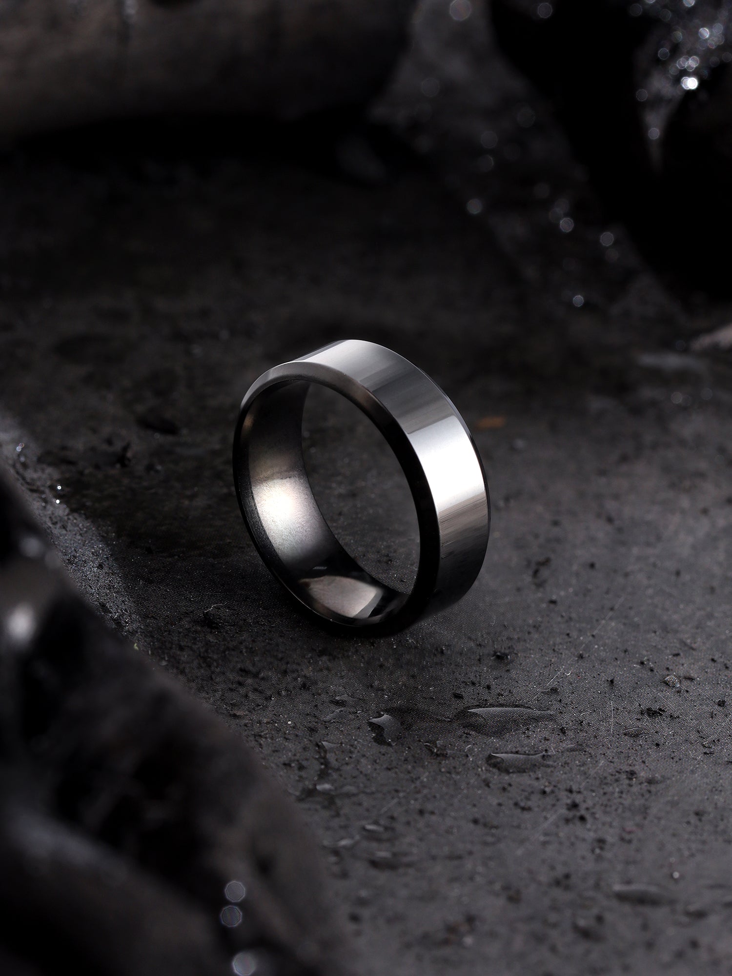 Rectangle Signet Ring (Black)