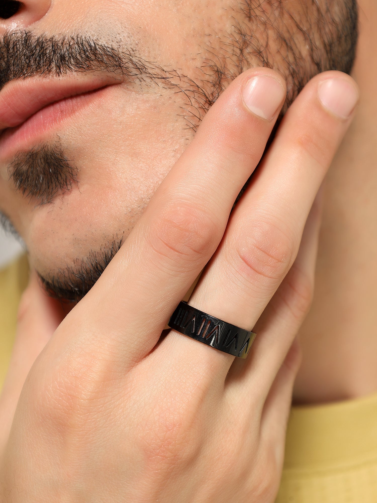 Roman Numerals Ring (Black)