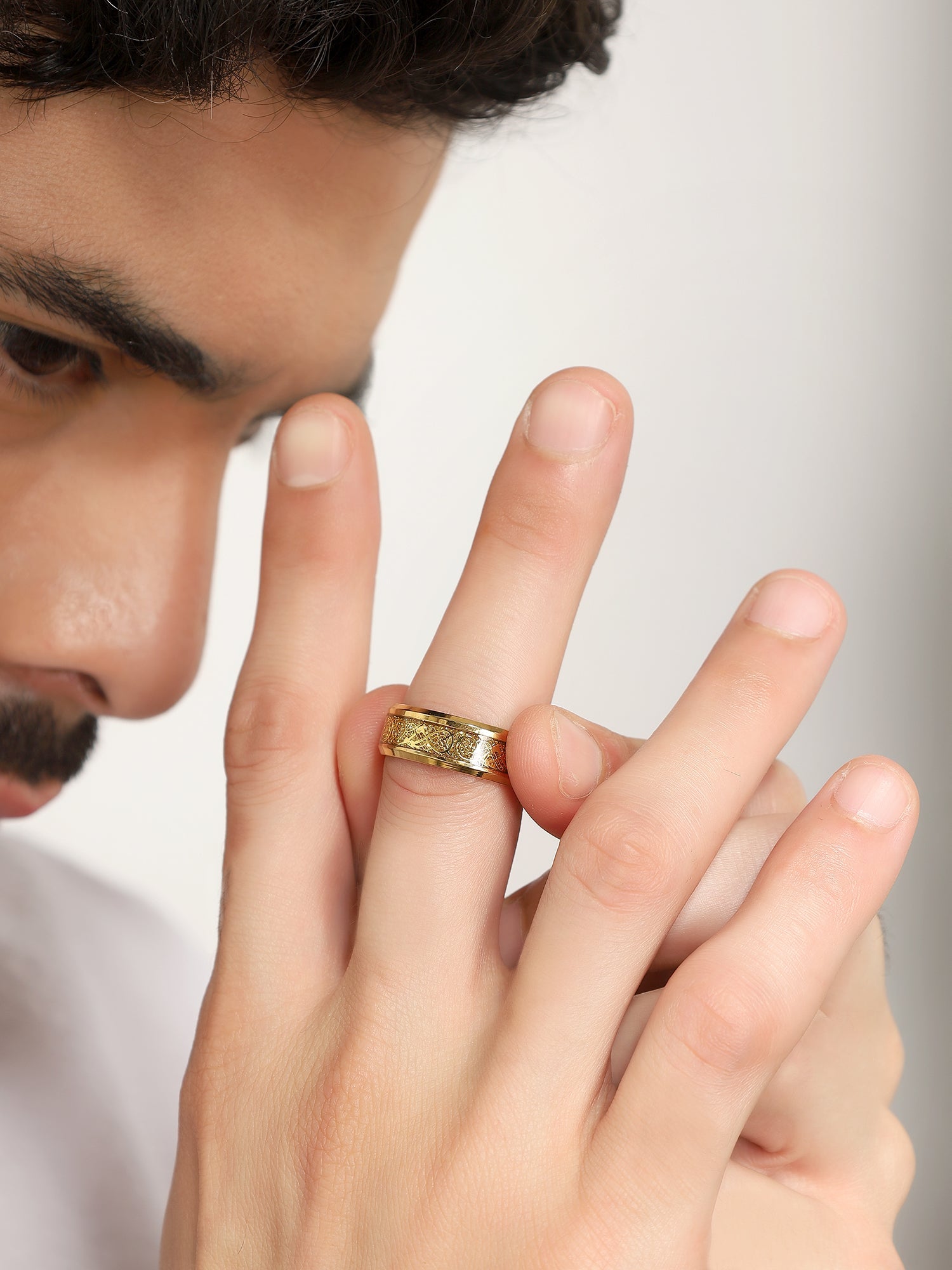 Dragon Inlay Anillo Ring