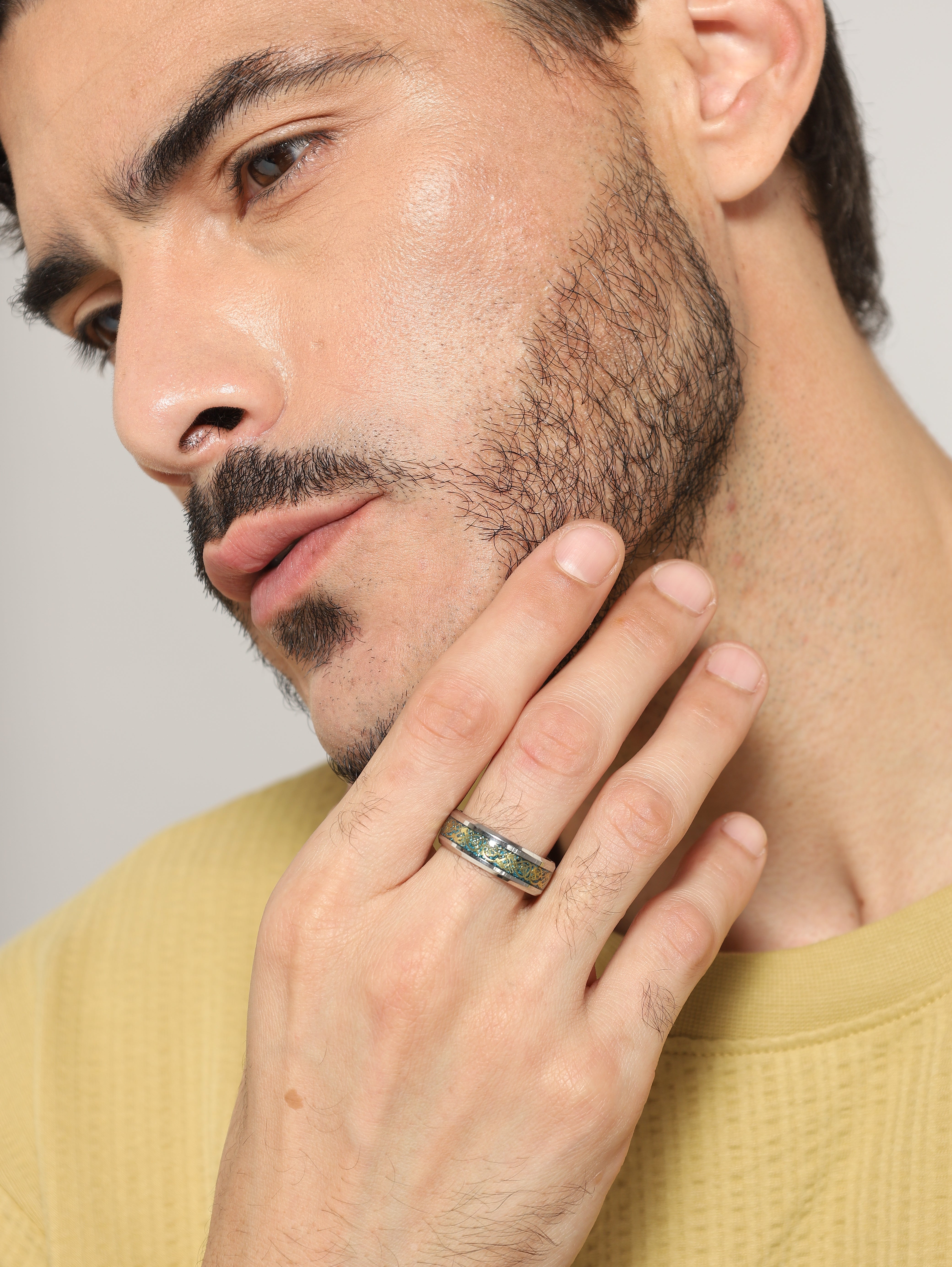 Dragon Inlay Anillo Ring