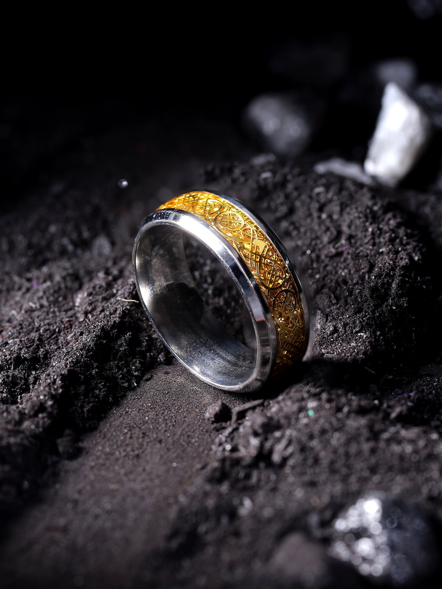 Dragon Inlay Anillo Ring